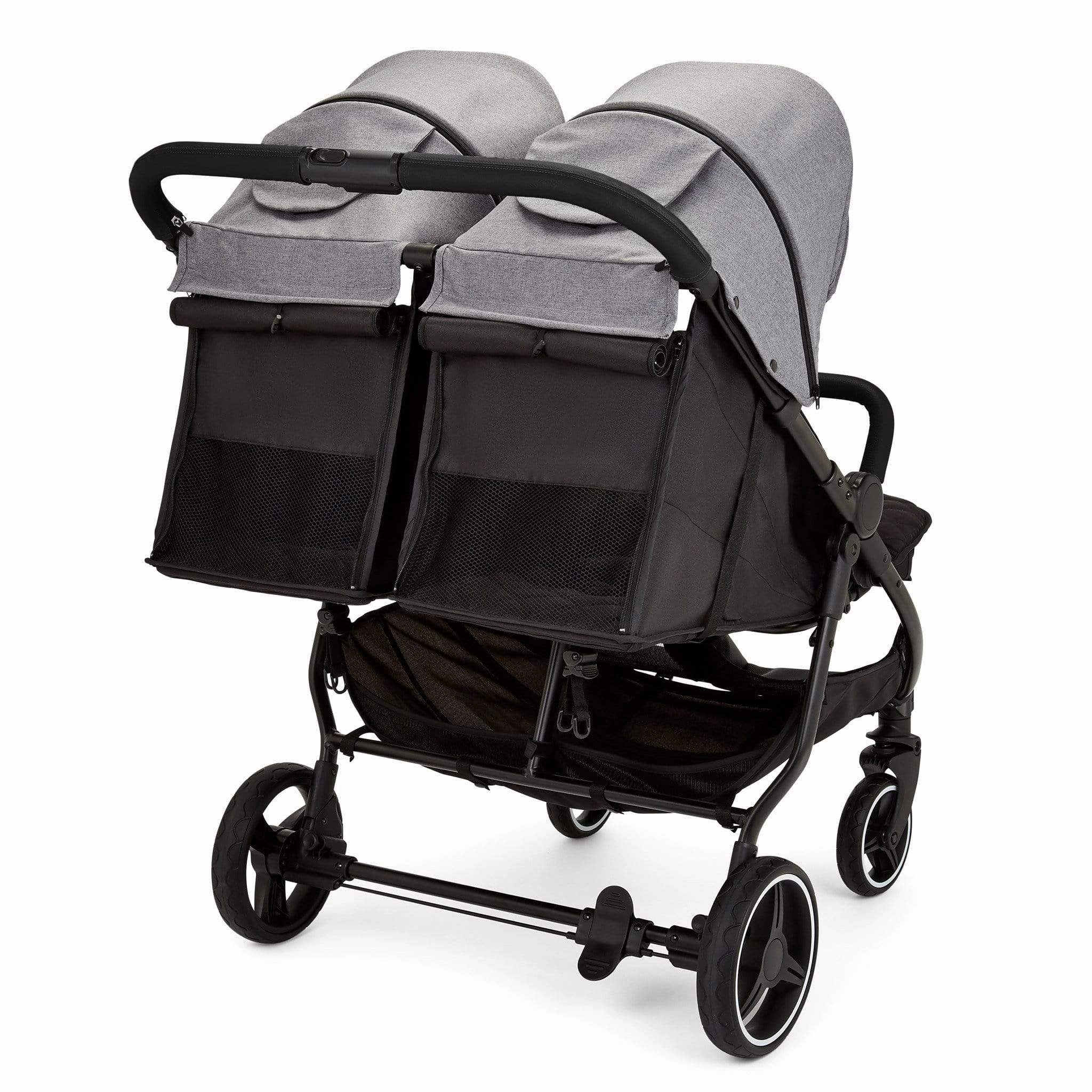 Ickle Bubba Venus Prime Double Stroller - Black/Space Grey/Black