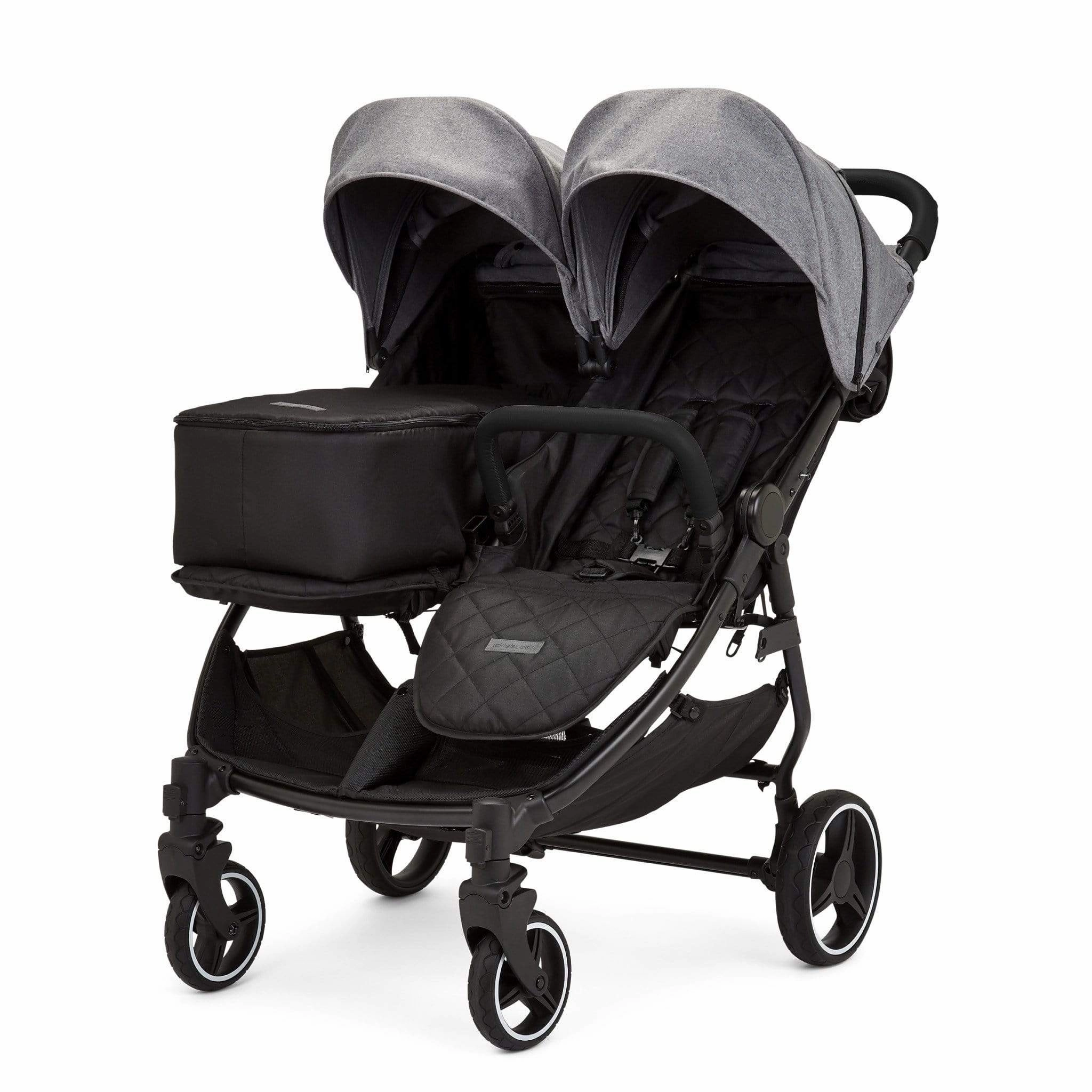 Ickle Bubba Venus Prime Double Stroller - Black/Space Grey/Black