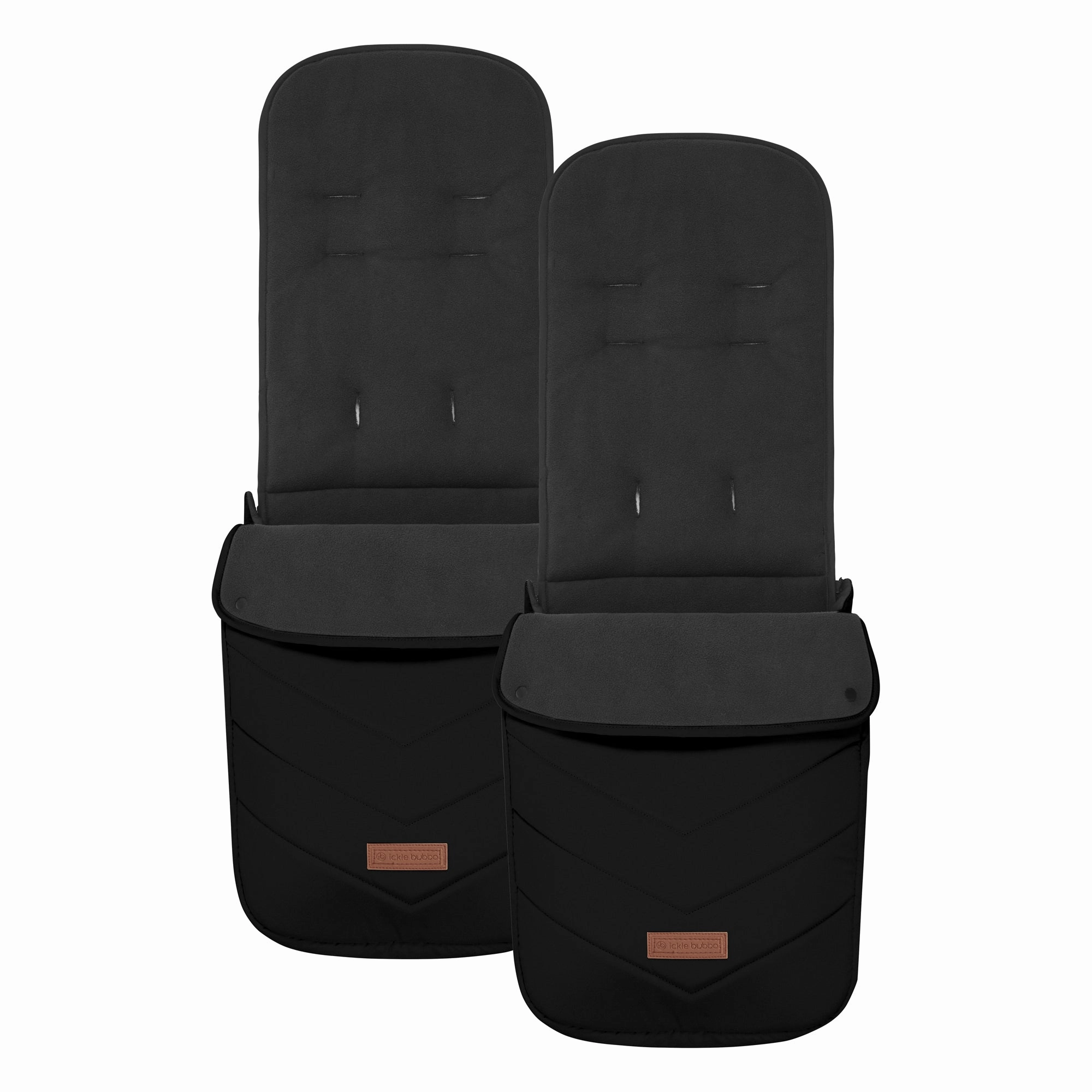 Ickle Bubba Virgo 2in1 Pushchair, Twin Package - Black / Black / Tan