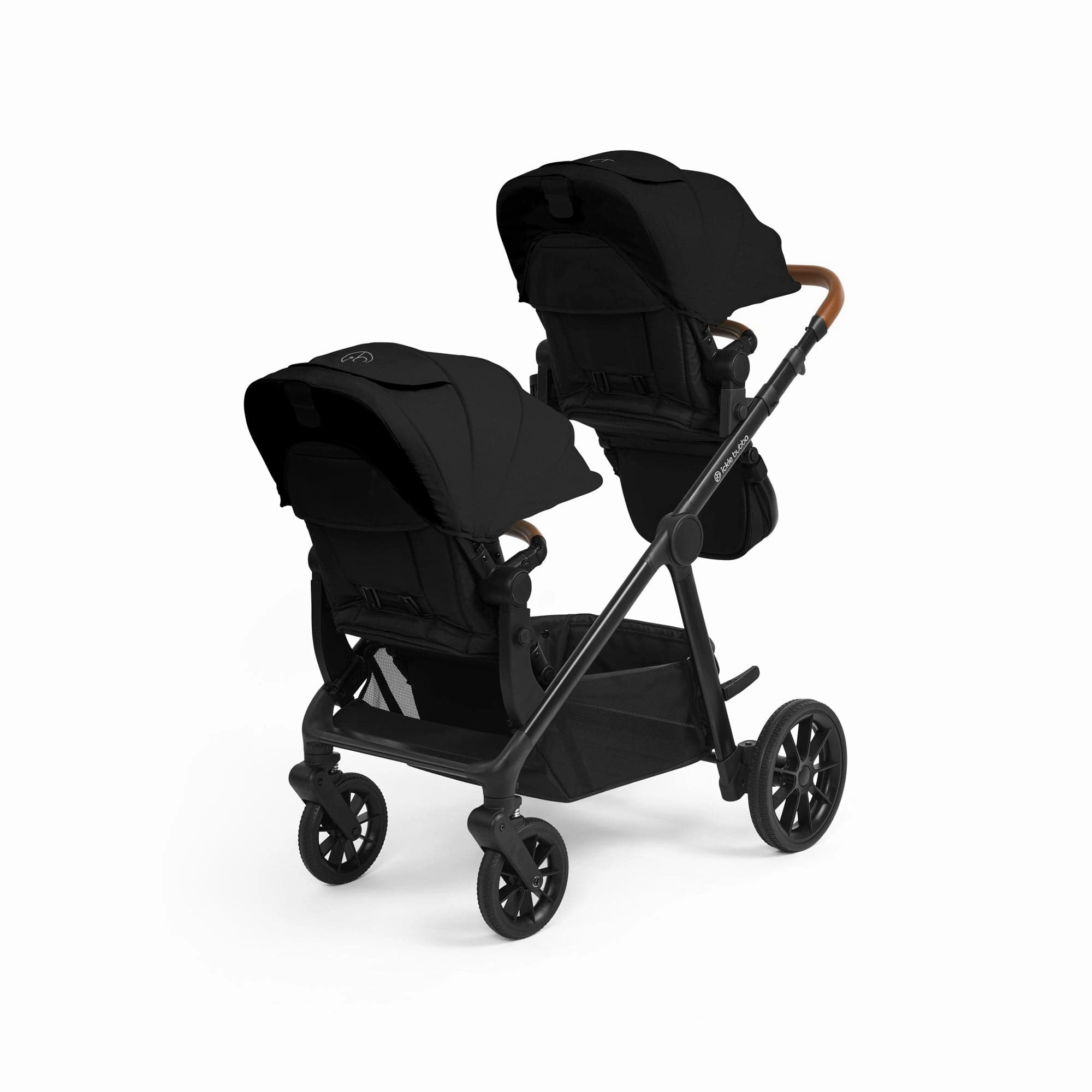 Ickle Bubba Virgo 2in1 Pushchair, Twin Package - Black / Black / Tan