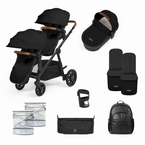 Ickle Bubba Virgo Growing Family 11 Piece Pram - Black