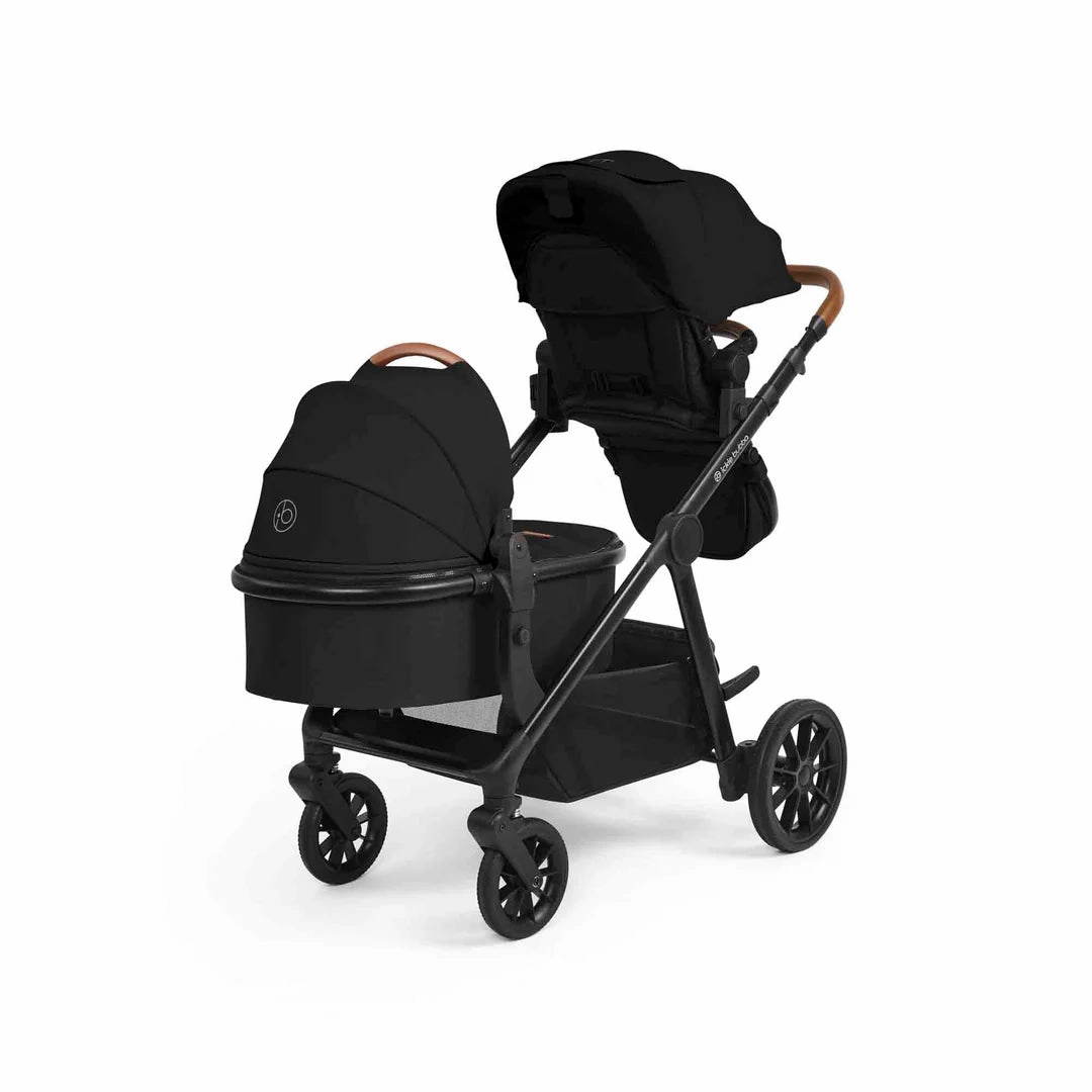Ickle Bubba Virgo Growing Family 14 Piece Travel System with i-Size Cirrus Car Seat & ISOFIX Base - Black