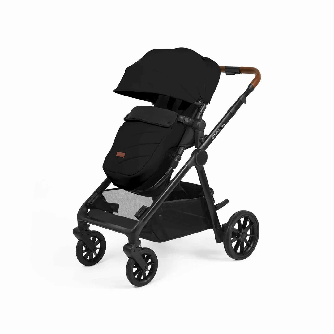 Ickle Bubba Virgo Growing Family 14 Piece Travel System with i-Size Cirrus Car Seat & ISOFIX Base - Black