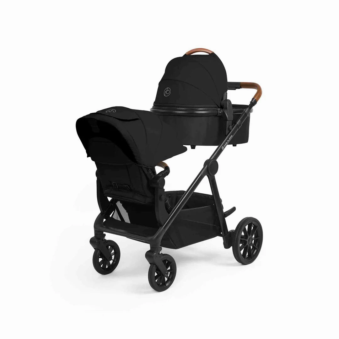 Ickle Bubba Virgo Growing Family 14 Piece Travel System with i-Size Cirrus Car Seat & ISOFIX Base - Black