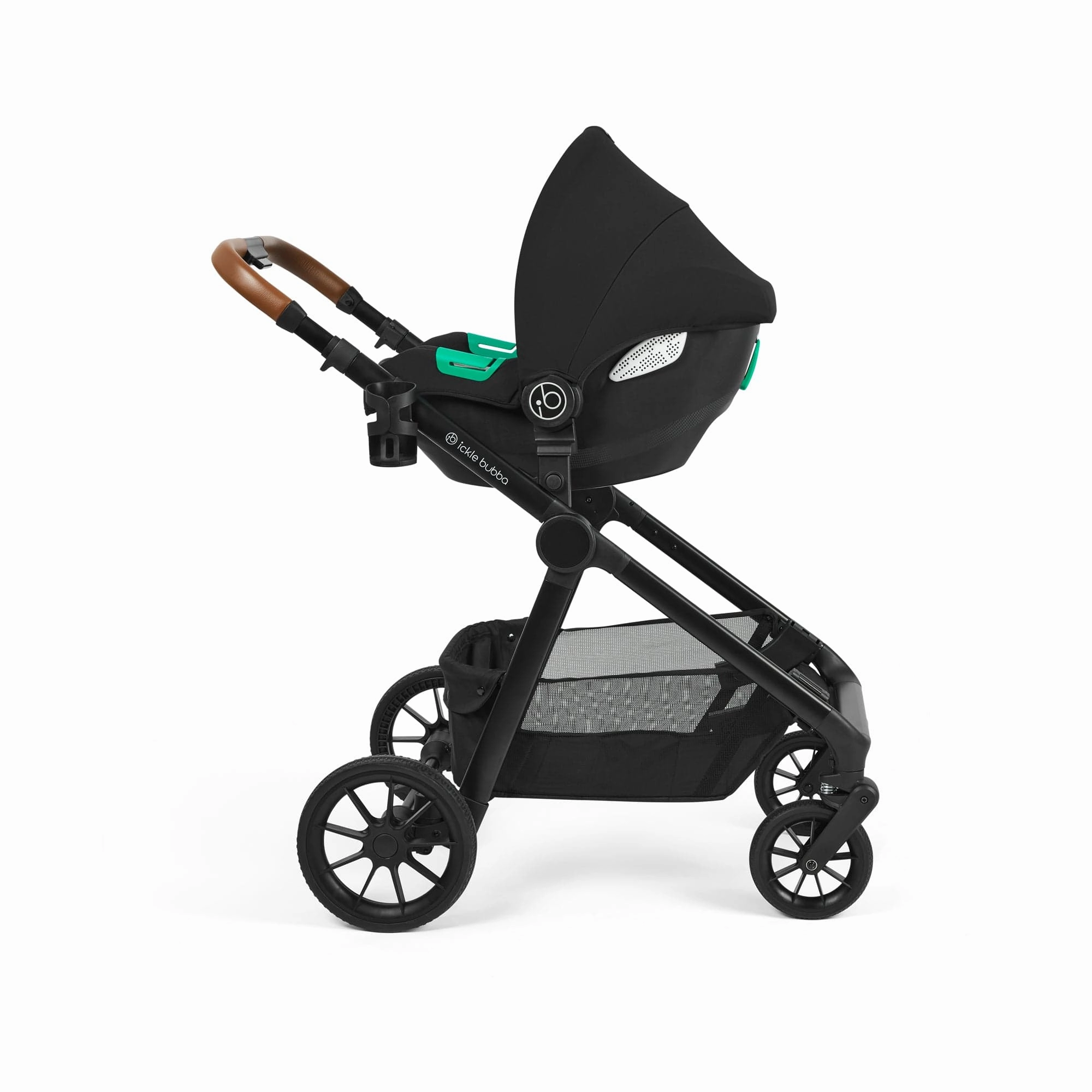 Ickle Bubba Virgo Travel System (Cirrus) - Black / Black / Tan