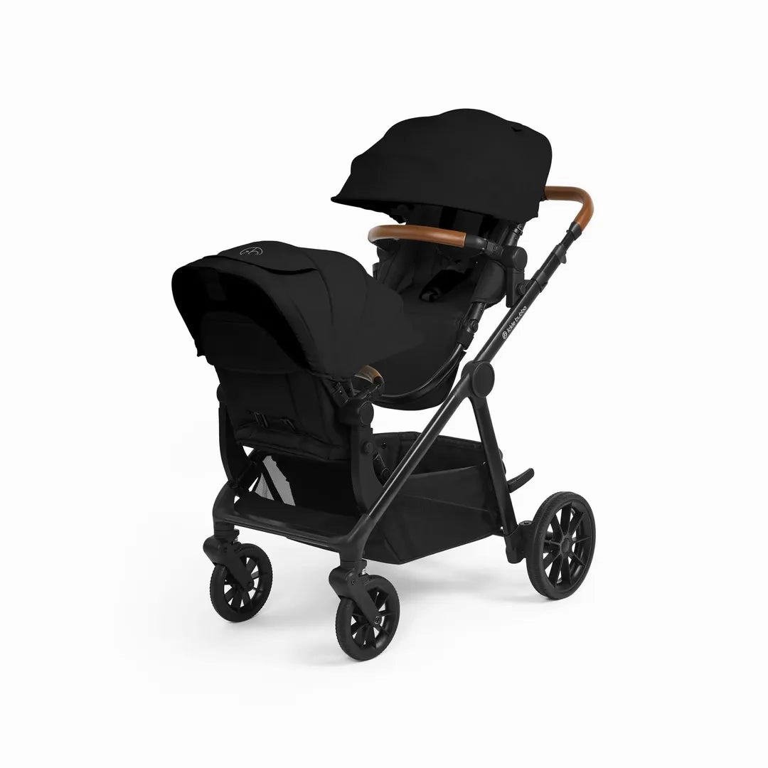 Ickle Bubba Virgo Twin 18 Piece Travel System with i-Size Cirrus Car Seats & ISOFIX Bases - Black