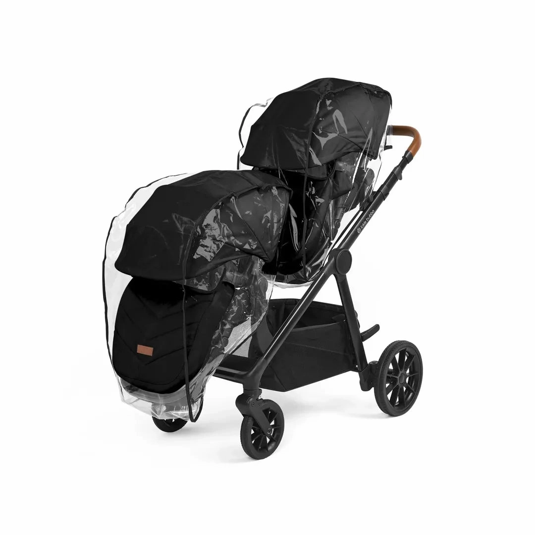 Ickle Bubba Virgo Twin 18 Piece Travel System with i-Size Cirrus Car Seats & ISOFIX Bases - Black