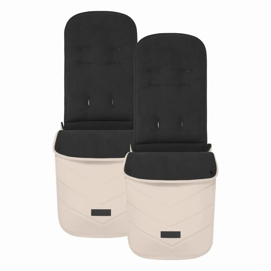 Ickle Bubba Virgo Twin 18 Piece Travel System with i-Size Cirrus Car Seats & ISOFIX Bases - Stone