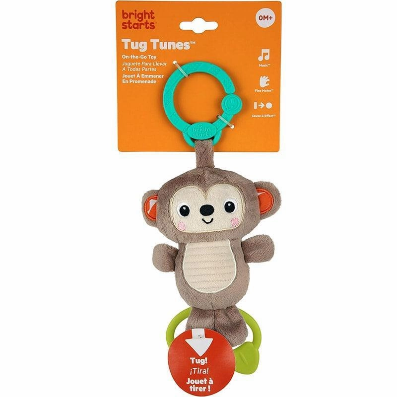 Ingenuity by Bright Starts Tug Tunes On-the-Go Monkey Baby Toy