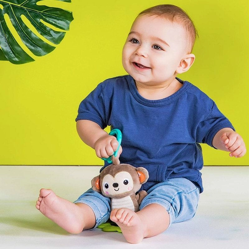 Ingenuity by Bright Starts Tug Tunes On-the-Go Monkey Baby Toy