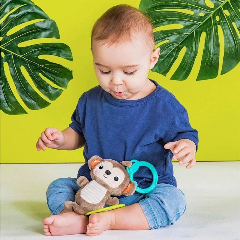 Ingenuity by Bright Starts Tug Tunes On-the-Go Monkey Baby Toy