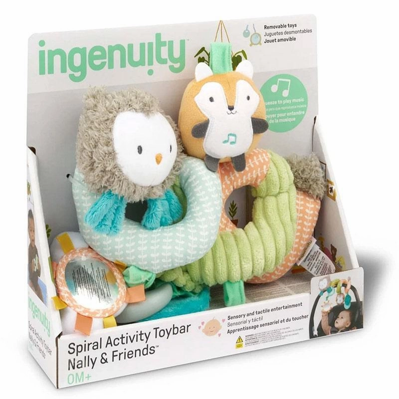 Ingenuity Nally and Friends Spiral Baby Activity Toy Bar