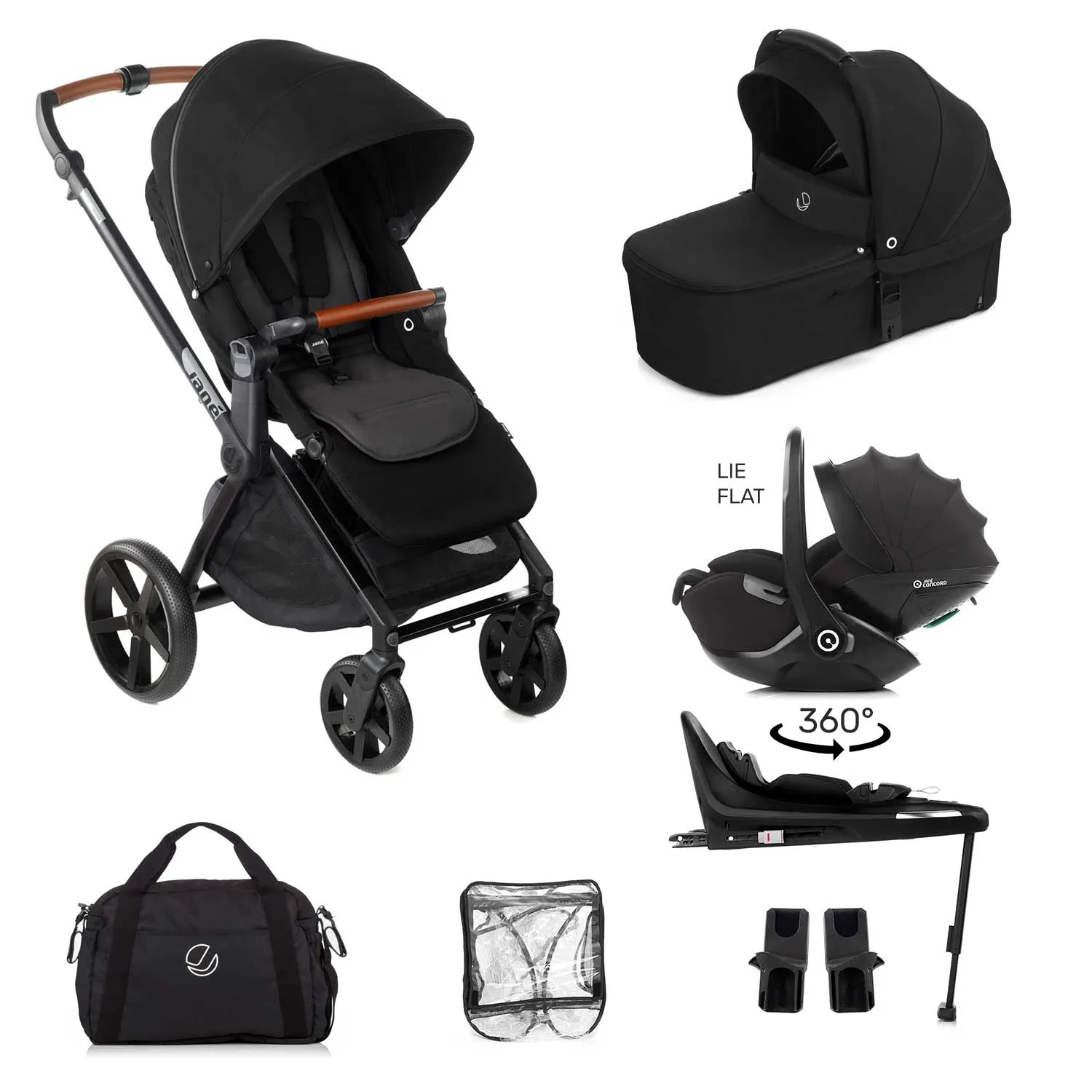 Jane Muum-4 Travel System, Cold Black