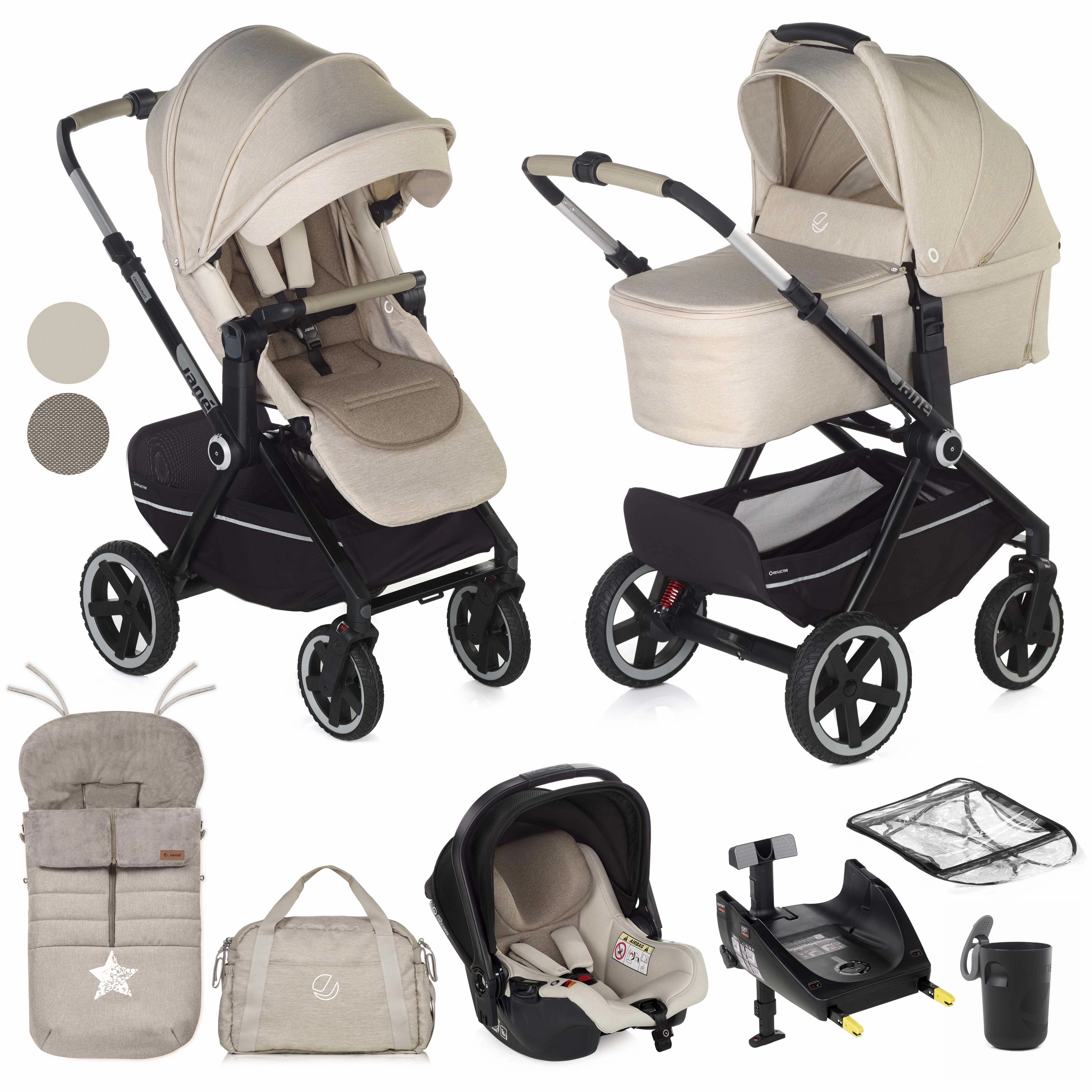 Jane Crosslight-3   Sweet   Koos iSize, 10 Piece Travel System Bundle