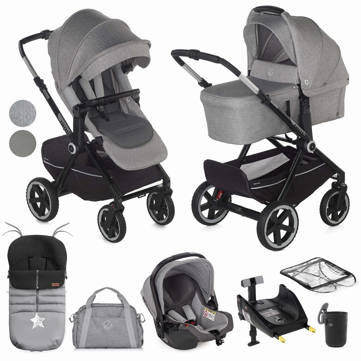 Jane Crosslight-3   Sweet   Koos iSize, 10 Piece Travel System Bundle