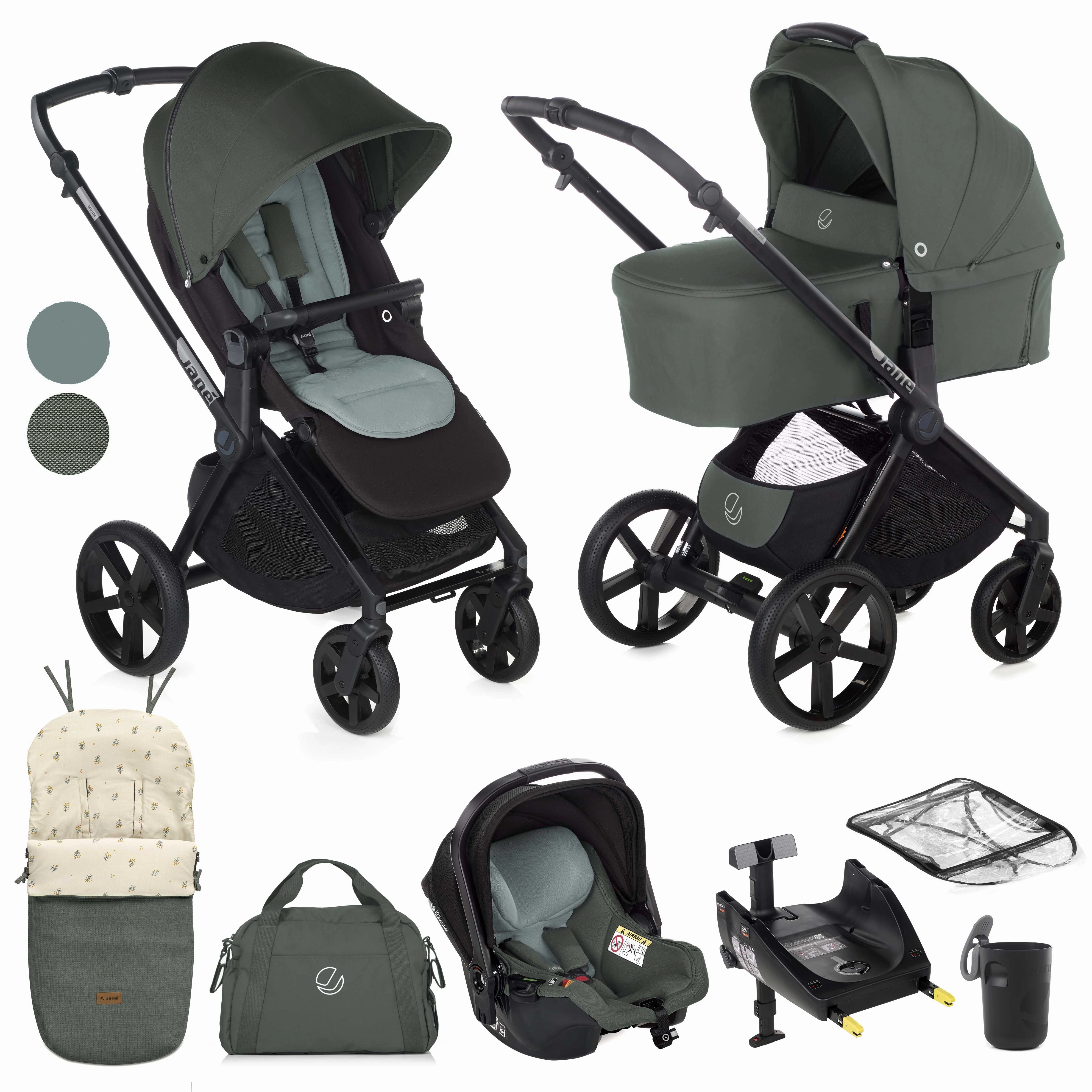 Jane Muum-4   Sweet   Koos iSize, 10 Piece Travel System Bundle