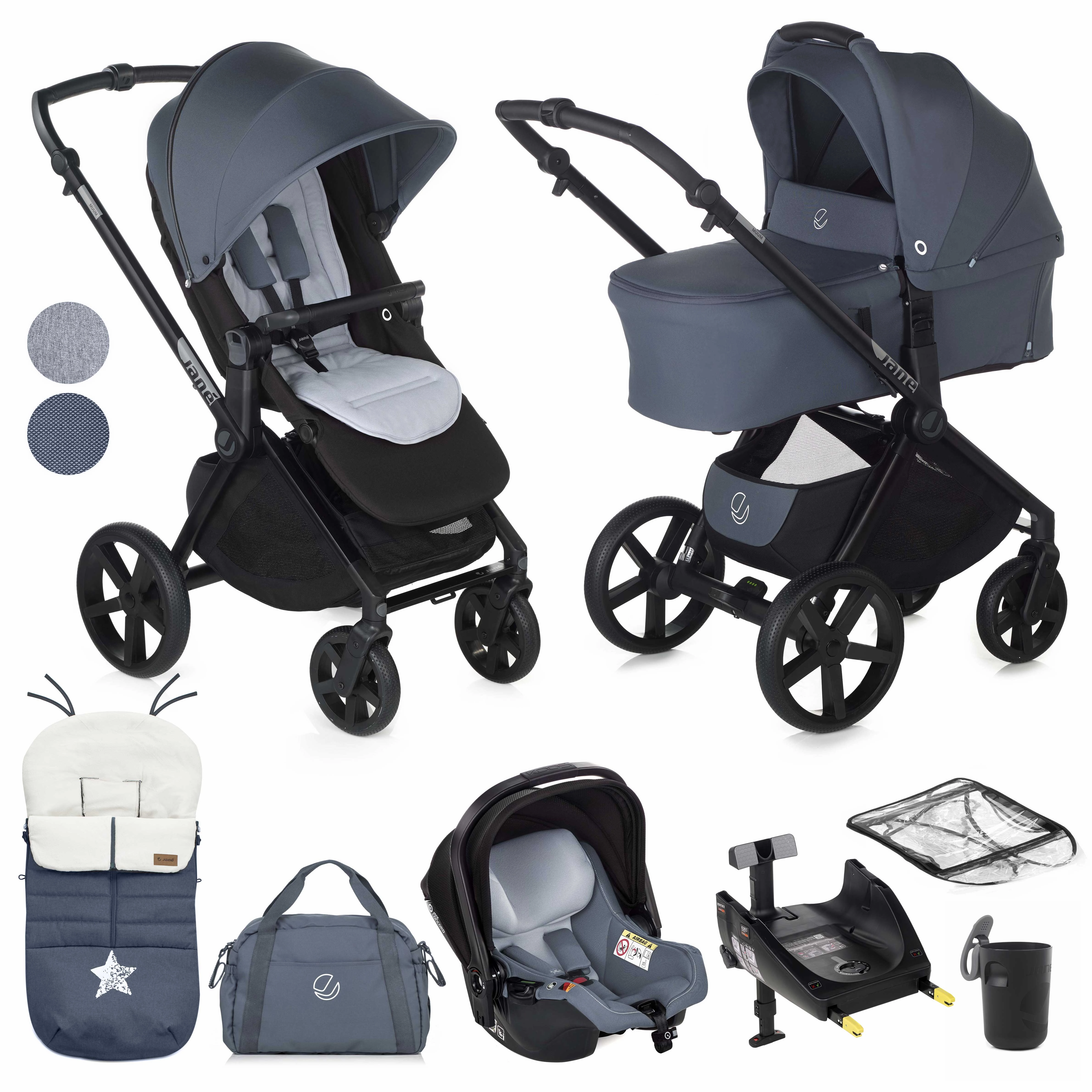 Jane Muum-4   Sweet   Koos iSize, 10 Piece Travel System Bundle