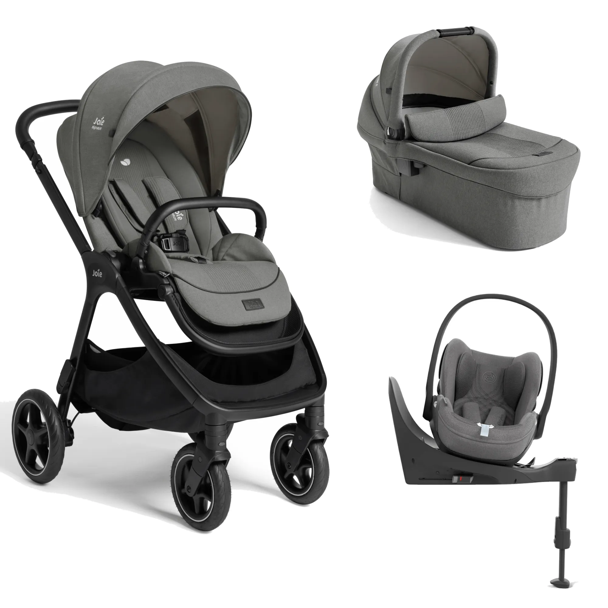 Joie Finiti Flex (Cloud T Plus) Travel System - Evergreen/Mirage Grey