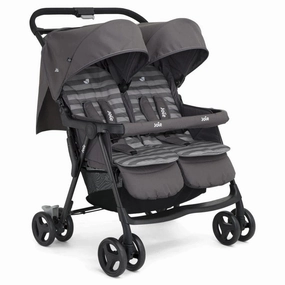 Joie Aire Twin Stroller (inc footmuff & raincover) - Dark Pewter