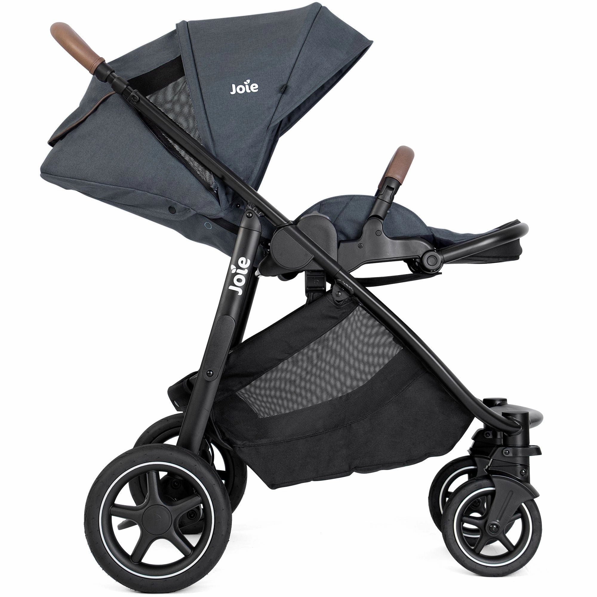 Joie Versatrax Stroller and Ramble XL Carrycot in Moonlight