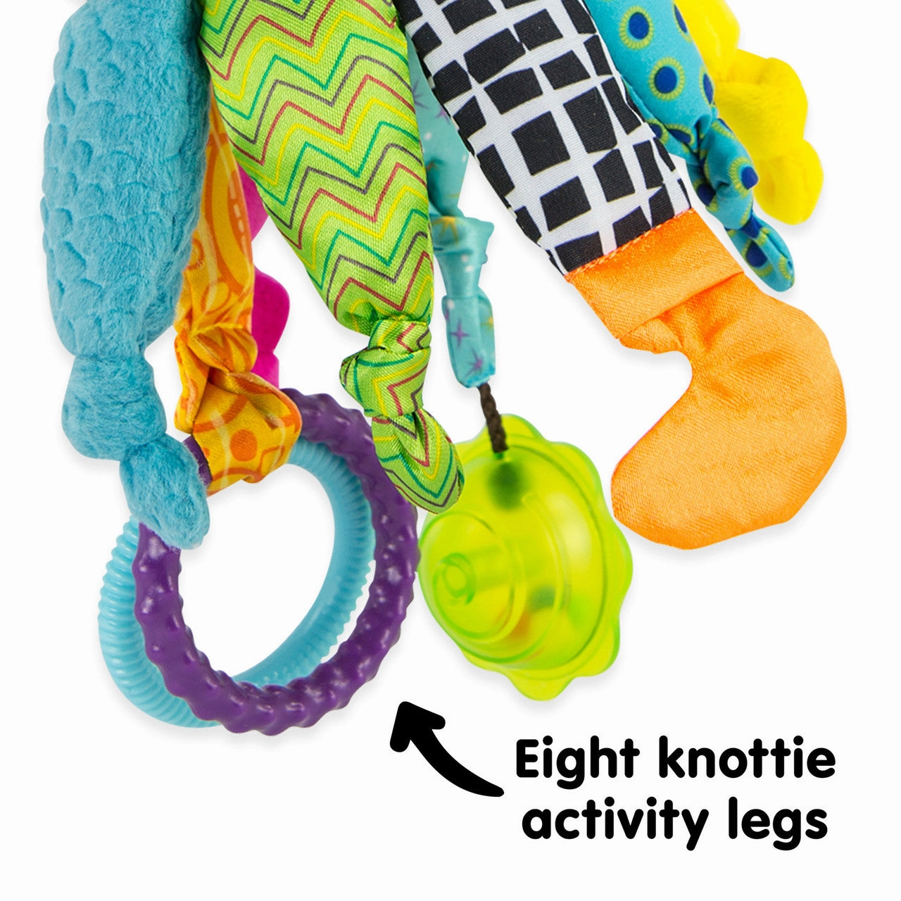 Lamaze Captain Calamari Clip-On Stroller Toy  Sensory Octopus with Crinkles, Mirror, Rattles & Teethers  Developmental Baby Toy