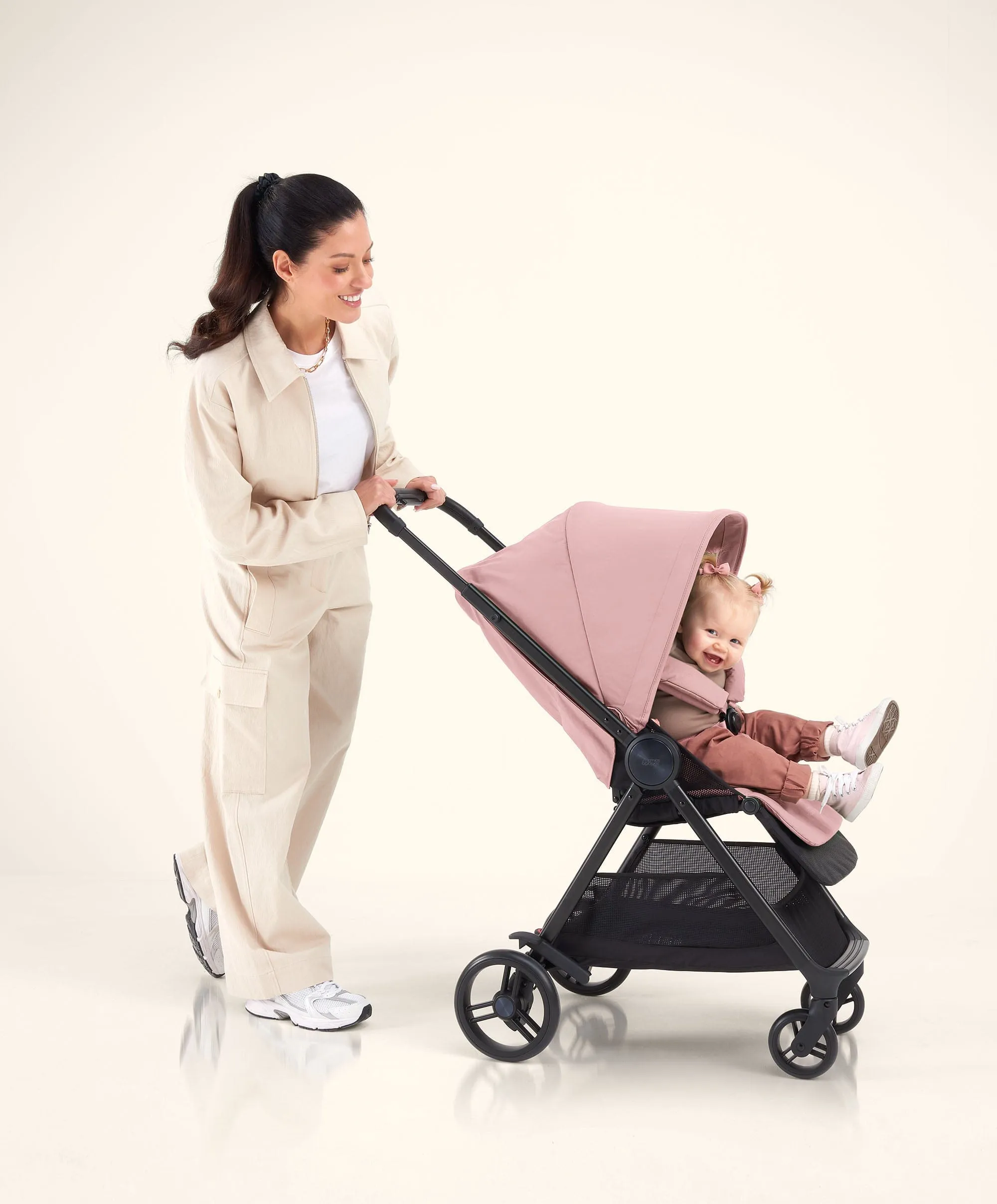 Libro Stroller Bundle with Quilted Memory Foam Liner (2 Piece) Peony