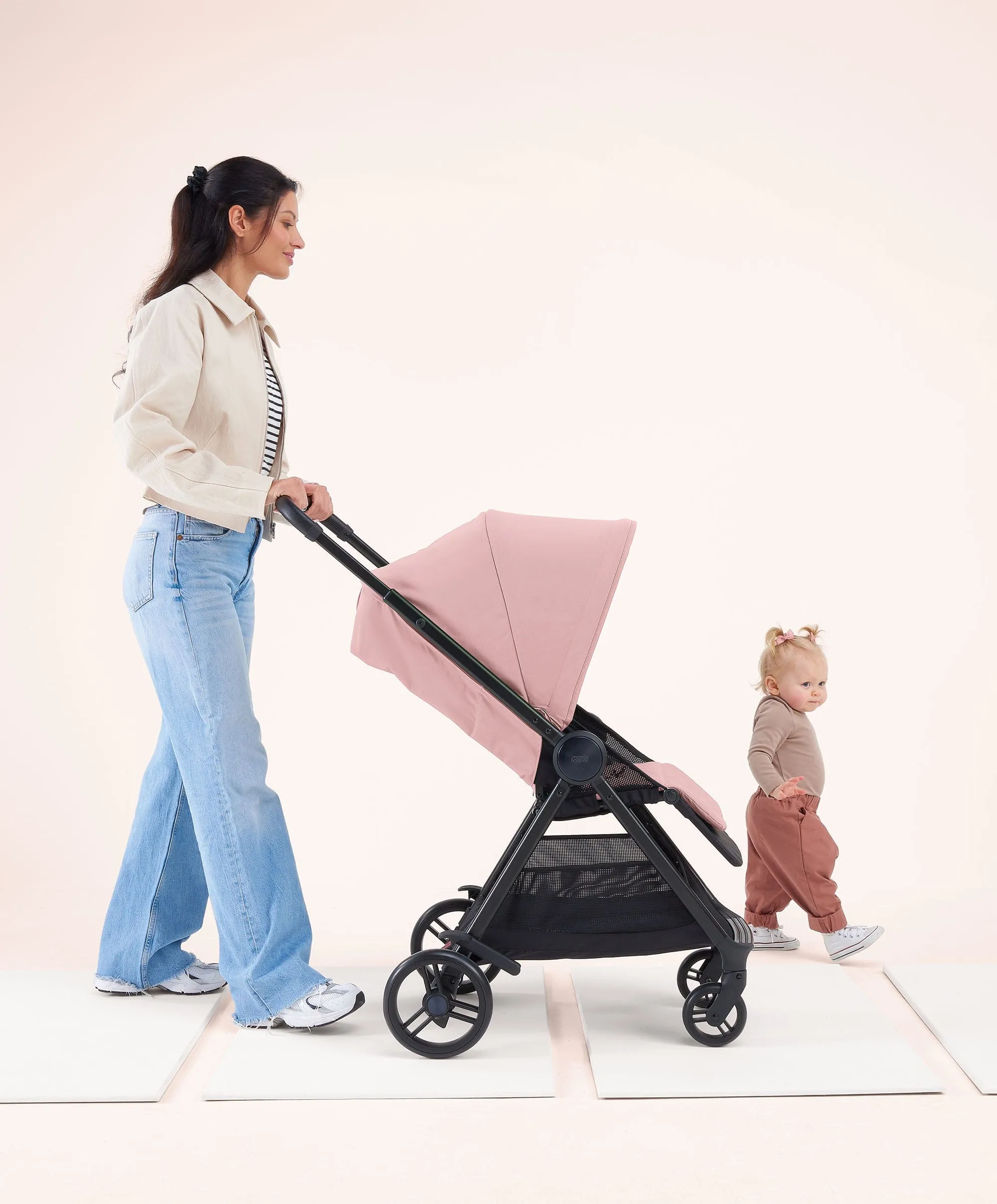 Libro Stroller Bundle with Quilted Memory Foam Liner (2 Piece) Peony
