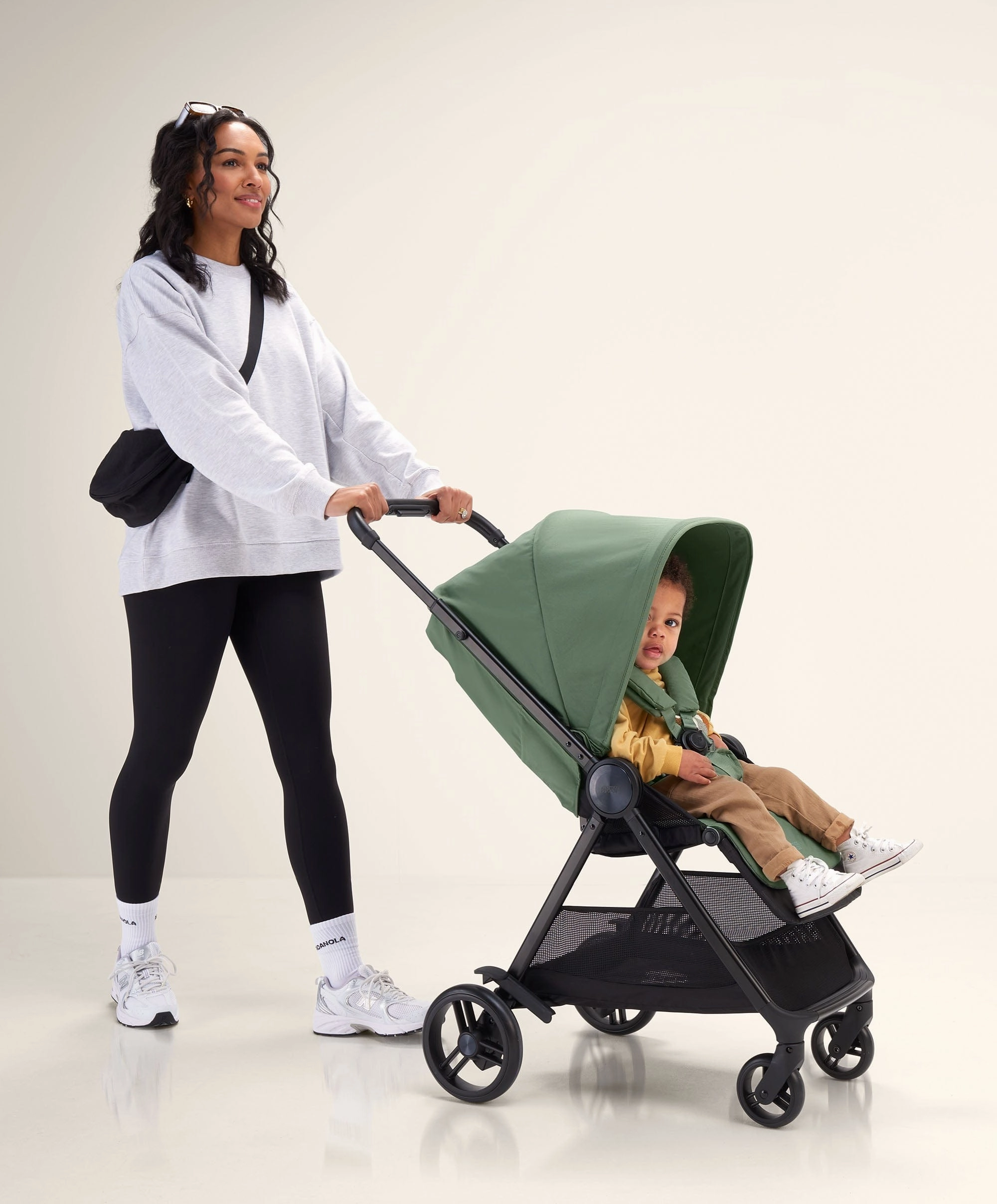 Libro Stroller Bundle with Quilted Memory Foam Liner (2 Piece) Bay Green/Sage