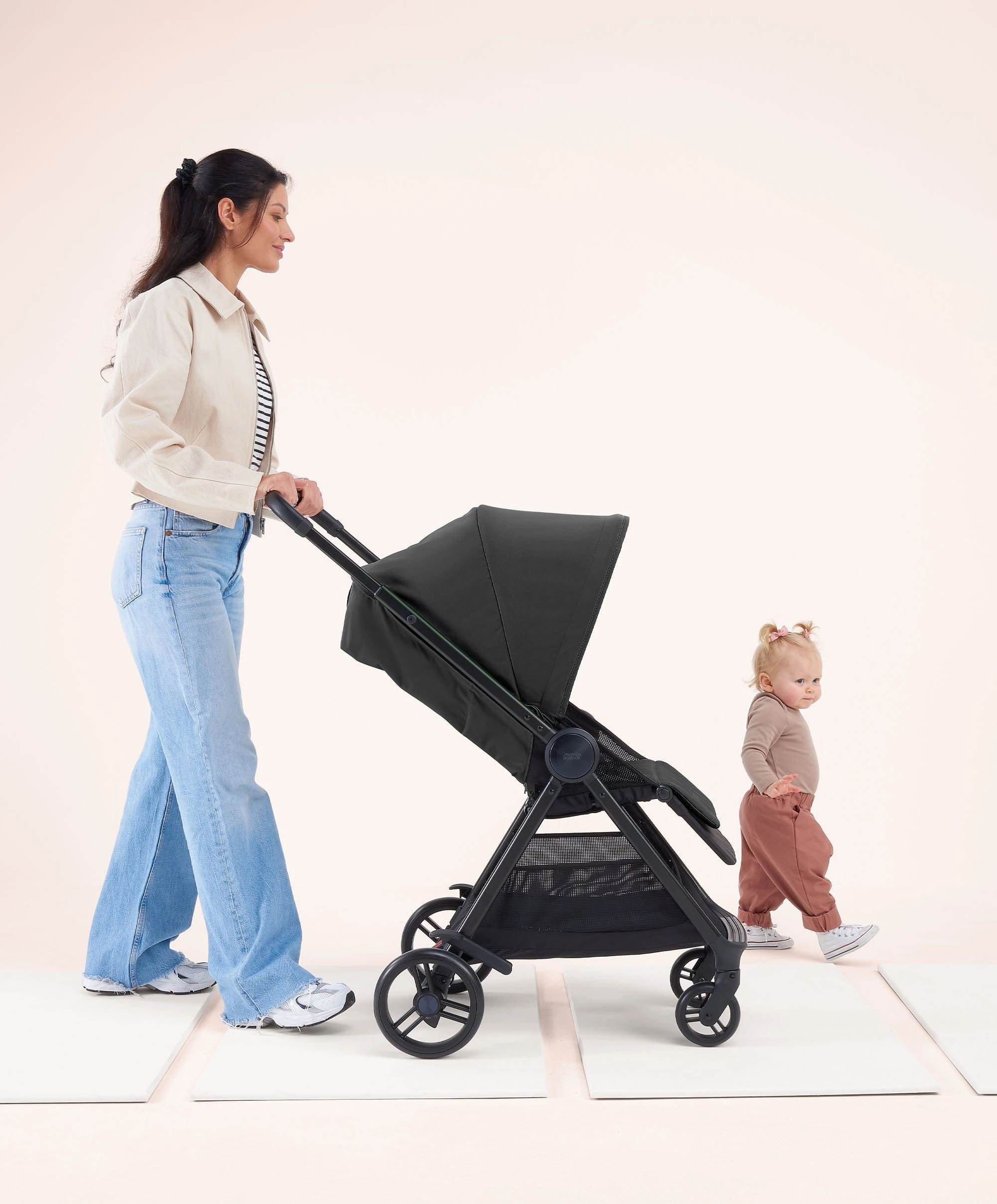 Libro Stroller Bundle with Quilted Memory Foam Liner (2 Piece) Liquorice/Graphite
