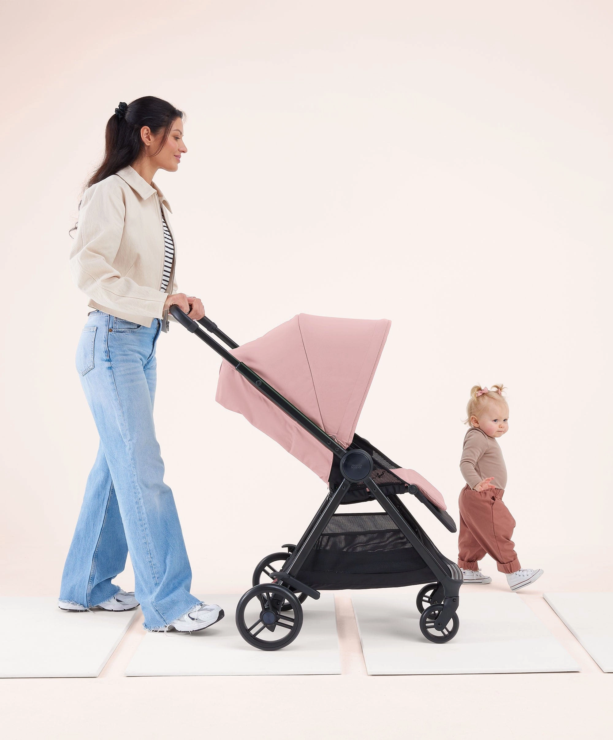 Libro Stroller Bundle with Quilted Memory Foam Liner (2 Piece) Peony