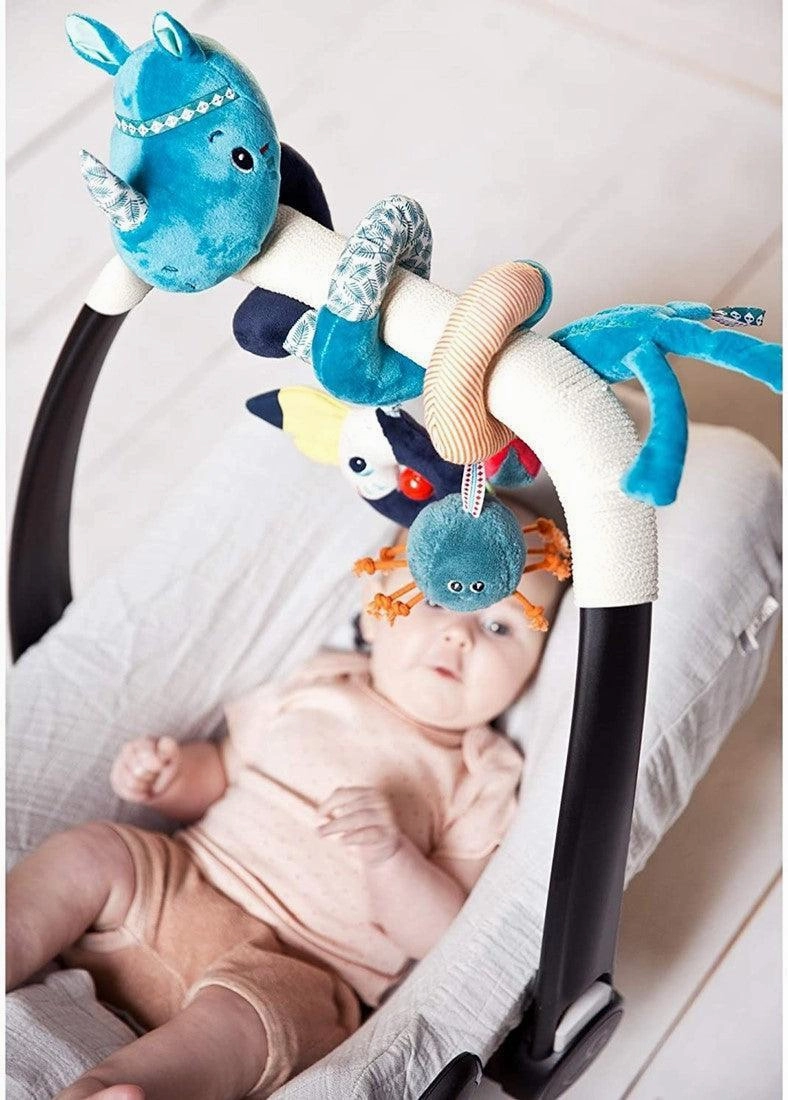 Lilliputiens Take-Along Baby Activity Spiral - Marius the Rhino