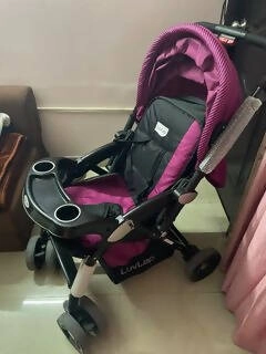 LUVLAP Galaxy  Stroller/Pram - Pink & Black