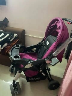 LUVLAP Galaxy  Stroller/Pram - Pink & Black