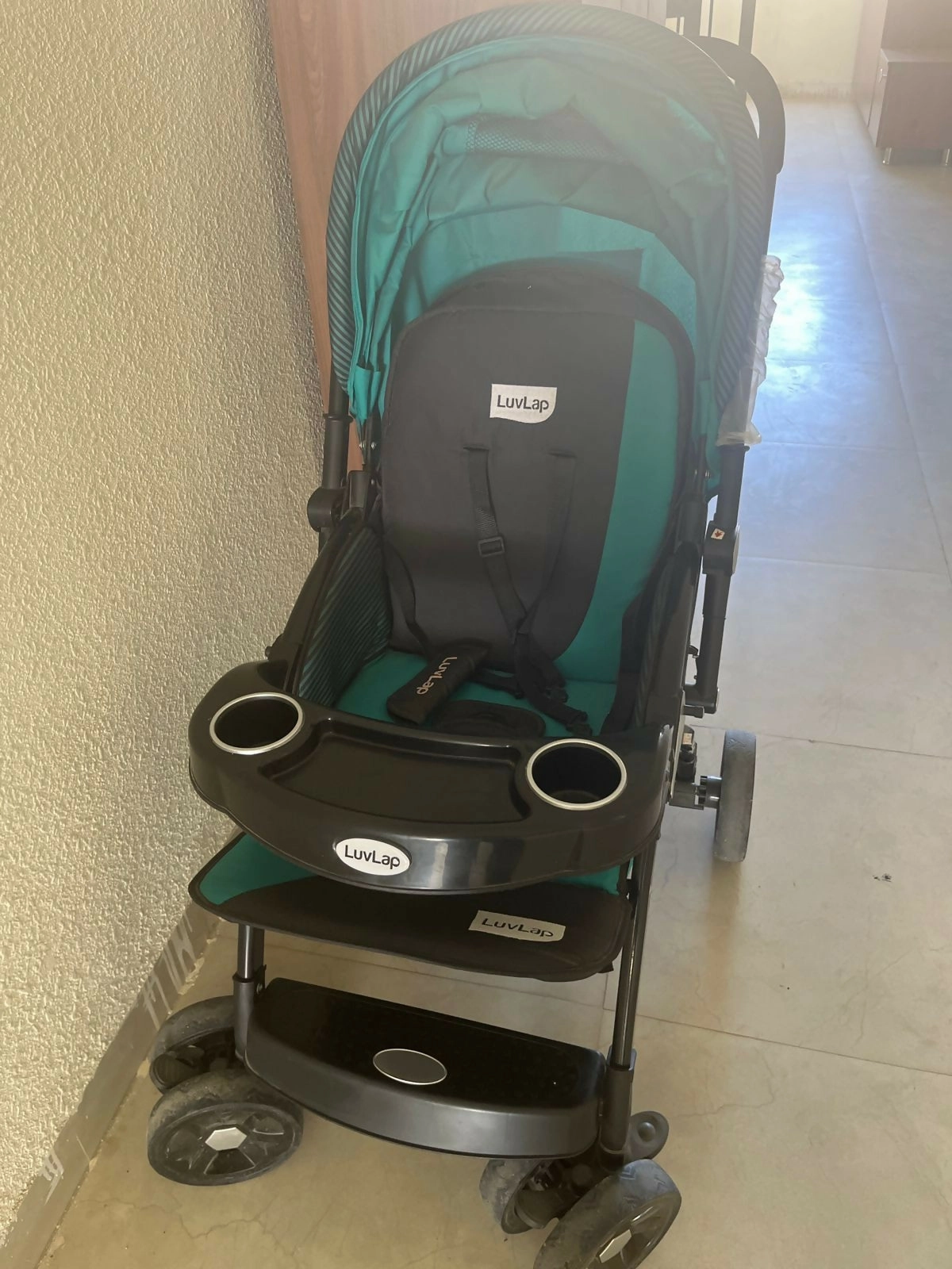 LUVLAP Galaxy Stroller/Pram   (Teal Blue Colour)