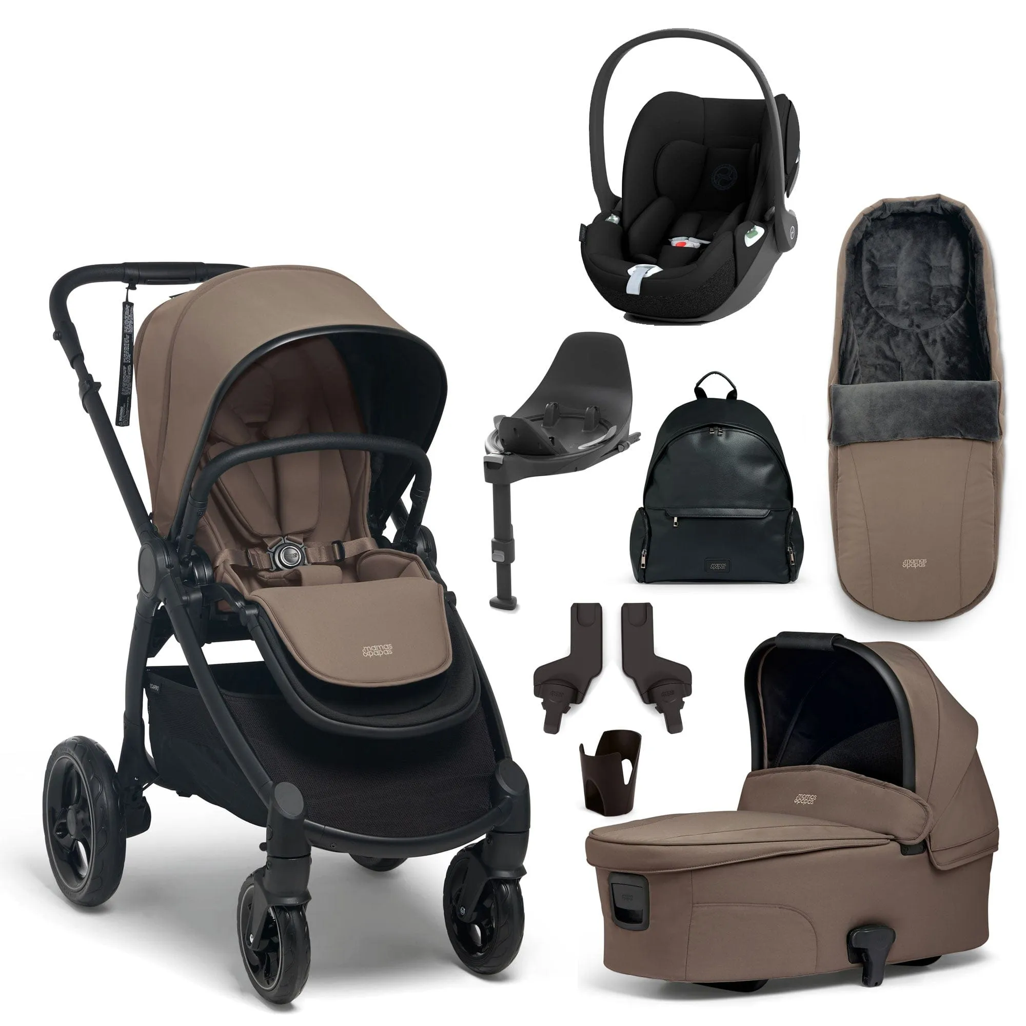 Mamas & Papas Ocarro 8 Piece Cybex Travel System - Caf