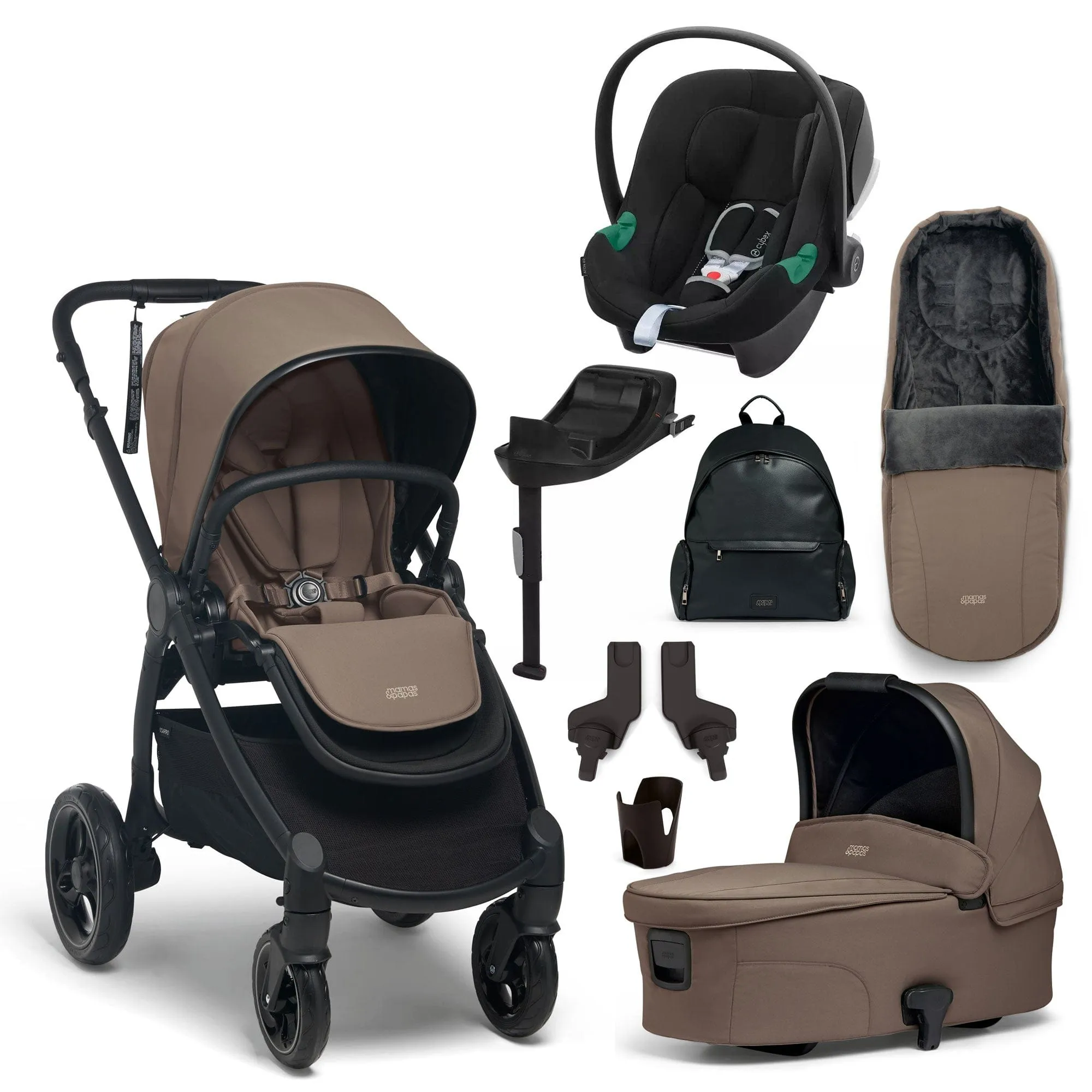 Mamas & Papas Ocarro 8 Piece Cybex Travel System - Caf