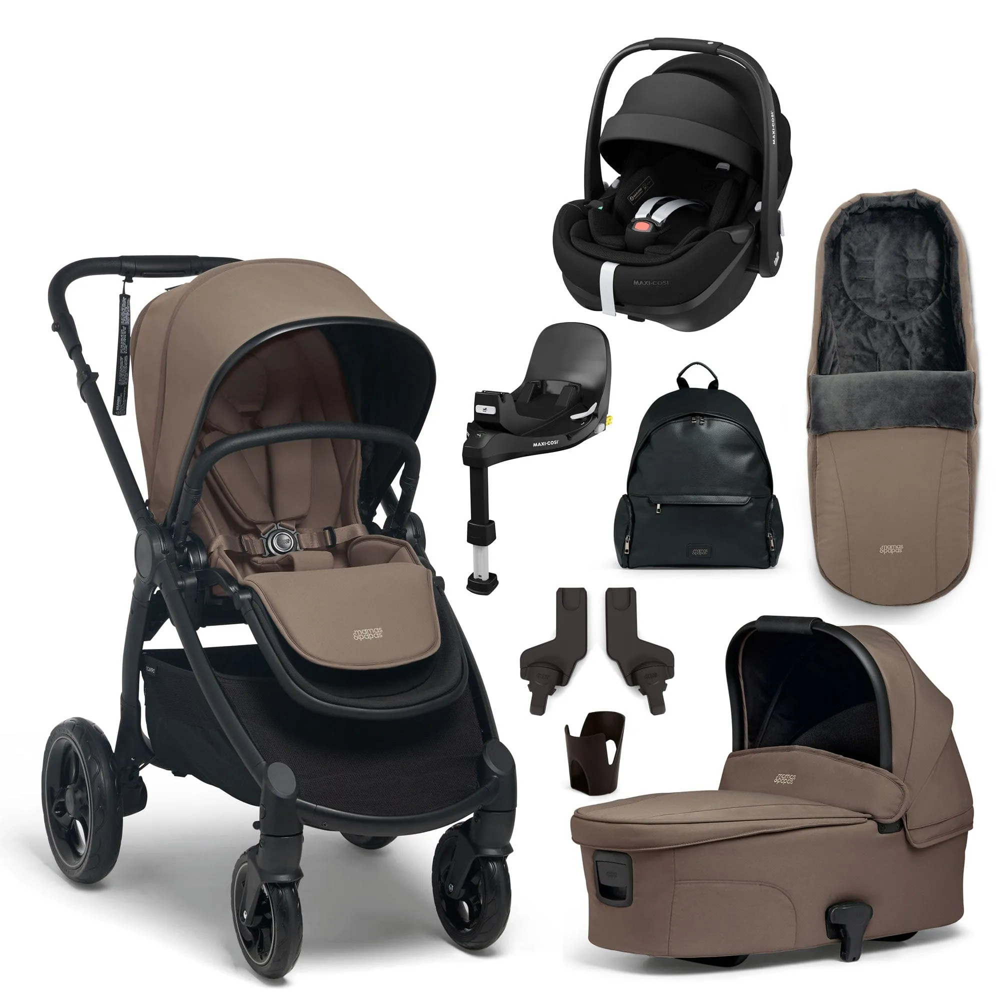 Mamas & Papas Ocarro 8 Piece Maxi-Cosi Travel System - Caf