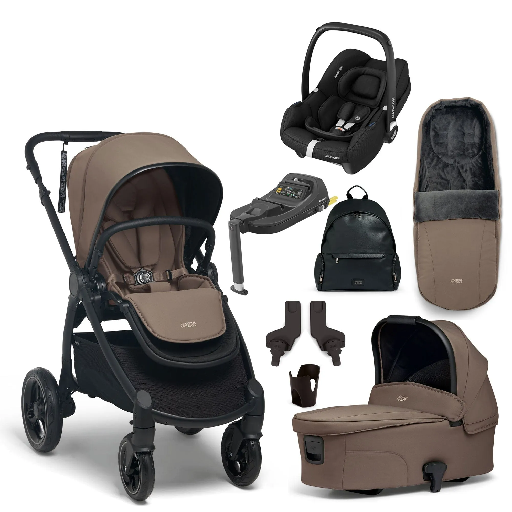 Mamas & Papas Ocarro 8 Piece Maxi-Cosi Travel System - Caf