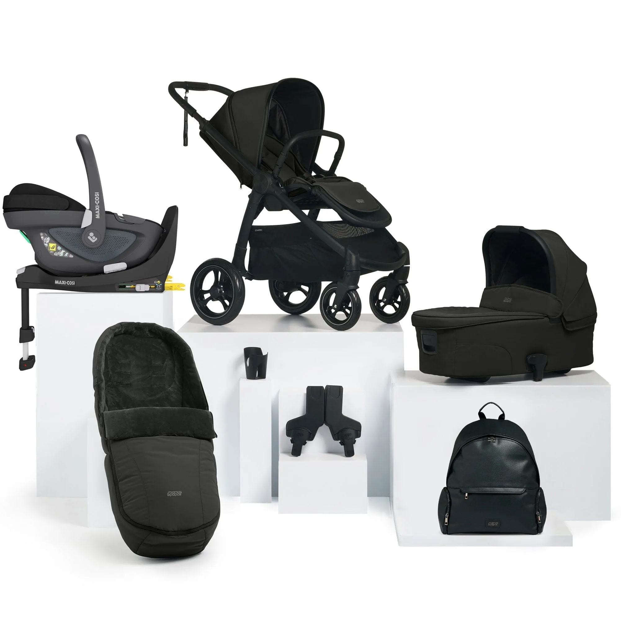 Mamas & Papas Ocarro 8 Piece Maxi-Cosi Travel System in Jet