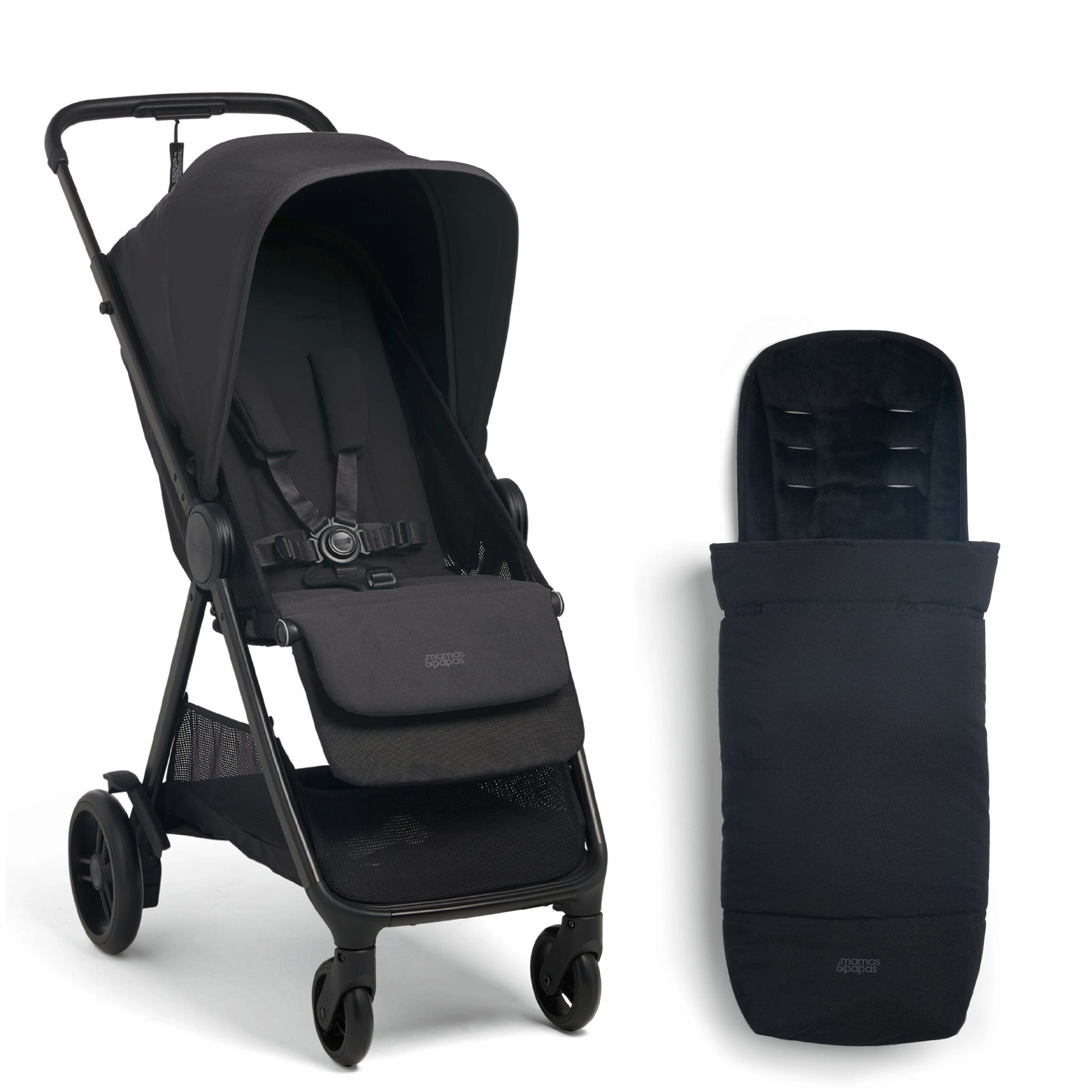 Mamas & Papas Libro Stroller & Footmuff Bundle - Liquorice