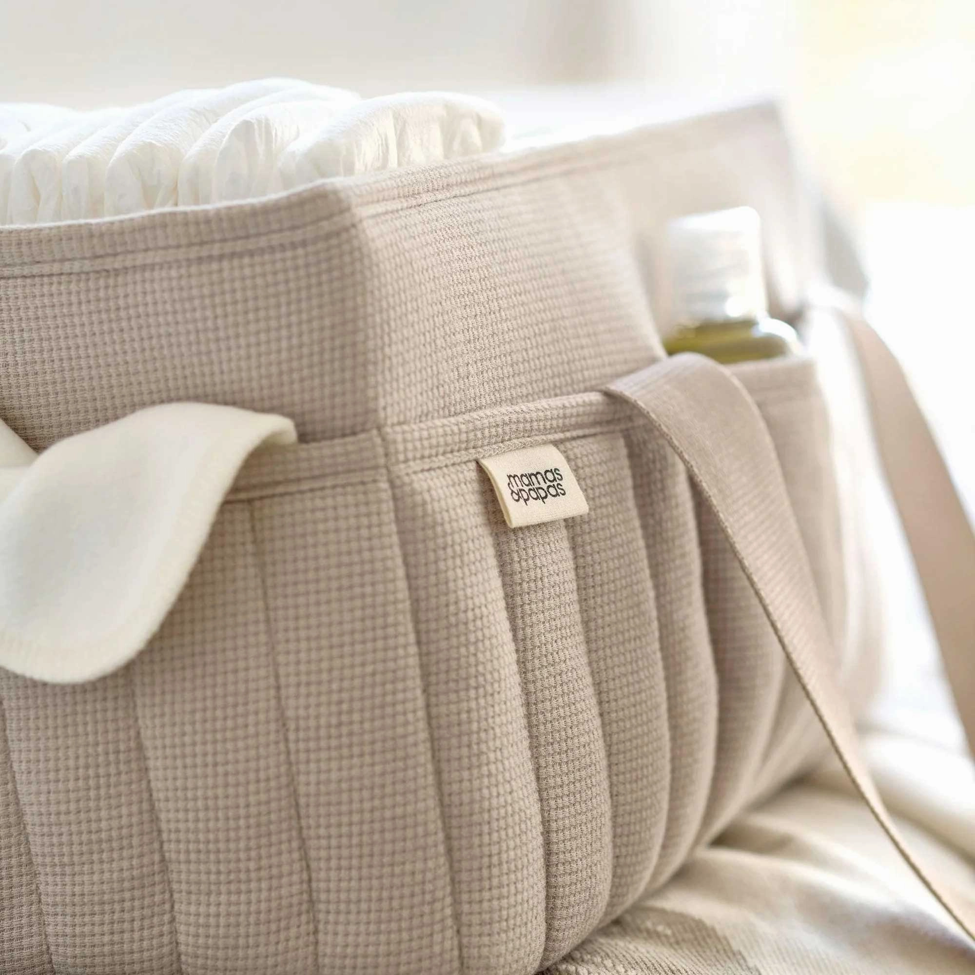 Mamas & Papas Nappy Caddy - Cashmere Waffle