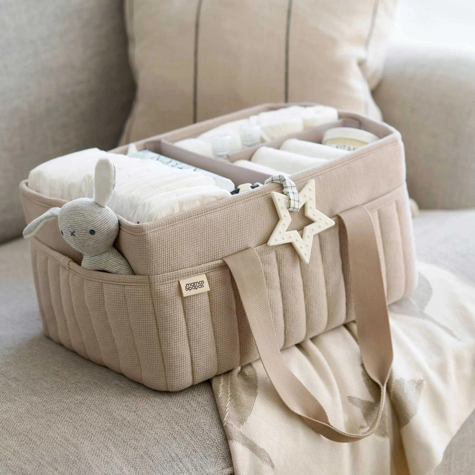 Mamas & Papas Nappy Caddy - Cashmere Waffle
