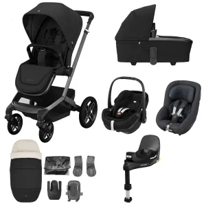 Maxi-Cosi FAME 10 Piece Premium Family 360 Pro Bundle in Twillic Black