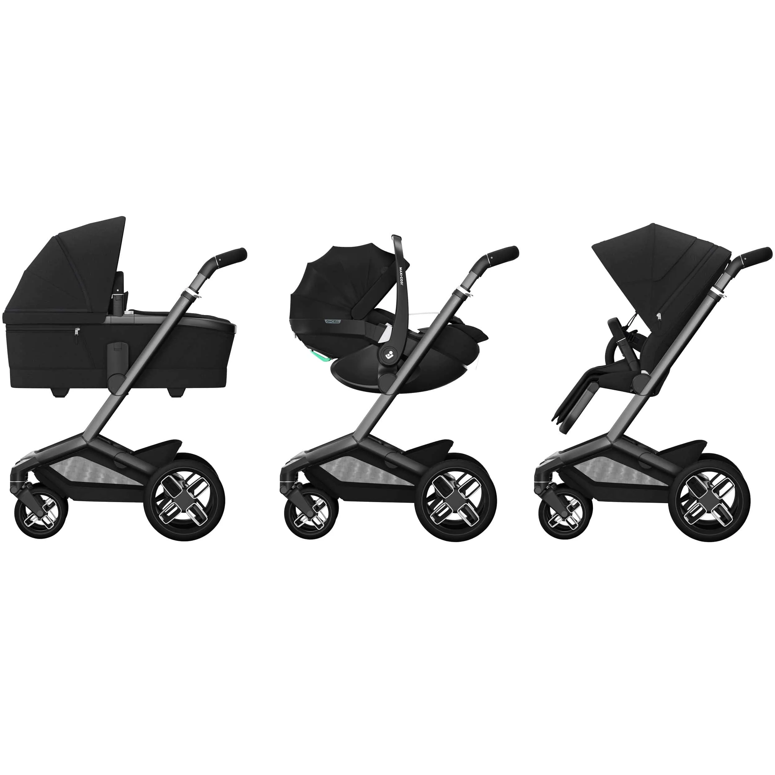 Maxi-Cosi FAME 10 Piece Premium Family 360 Pro Bundle in Twillic Black