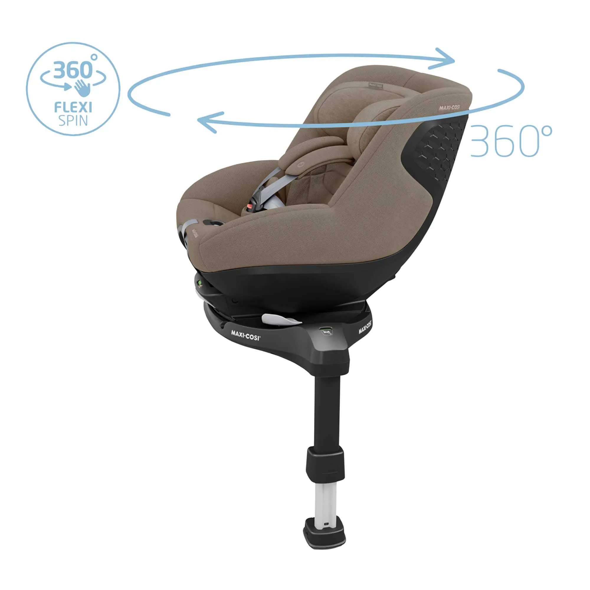 Maxi-Cosi FAME 10 Piece Premium Family 360 Pro Bundle in Twillic Truffle (Black Wheels)