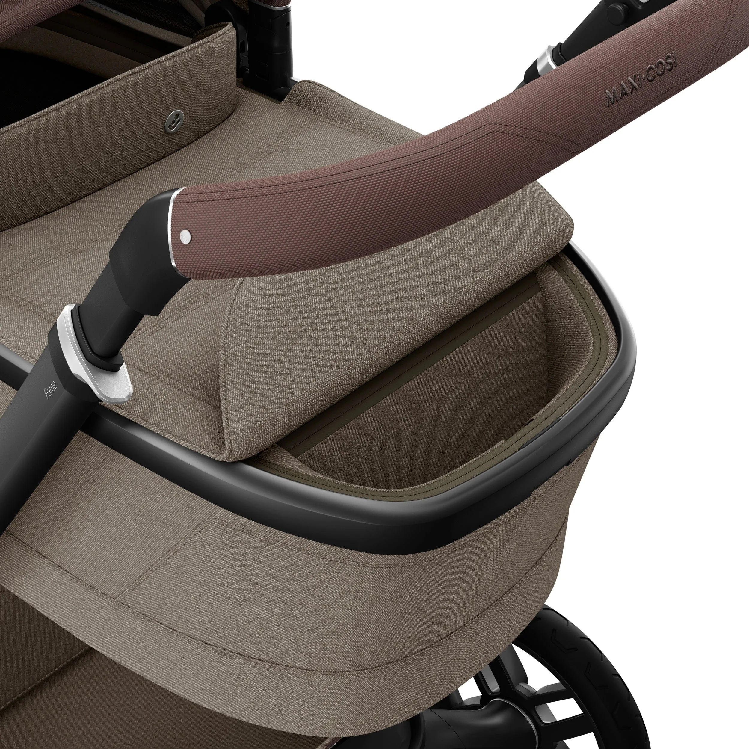 Maxi-Cosi FAME 10 Piece Premium Family 360 Pro Bundle in Twillic Truffle (Black Wheels)