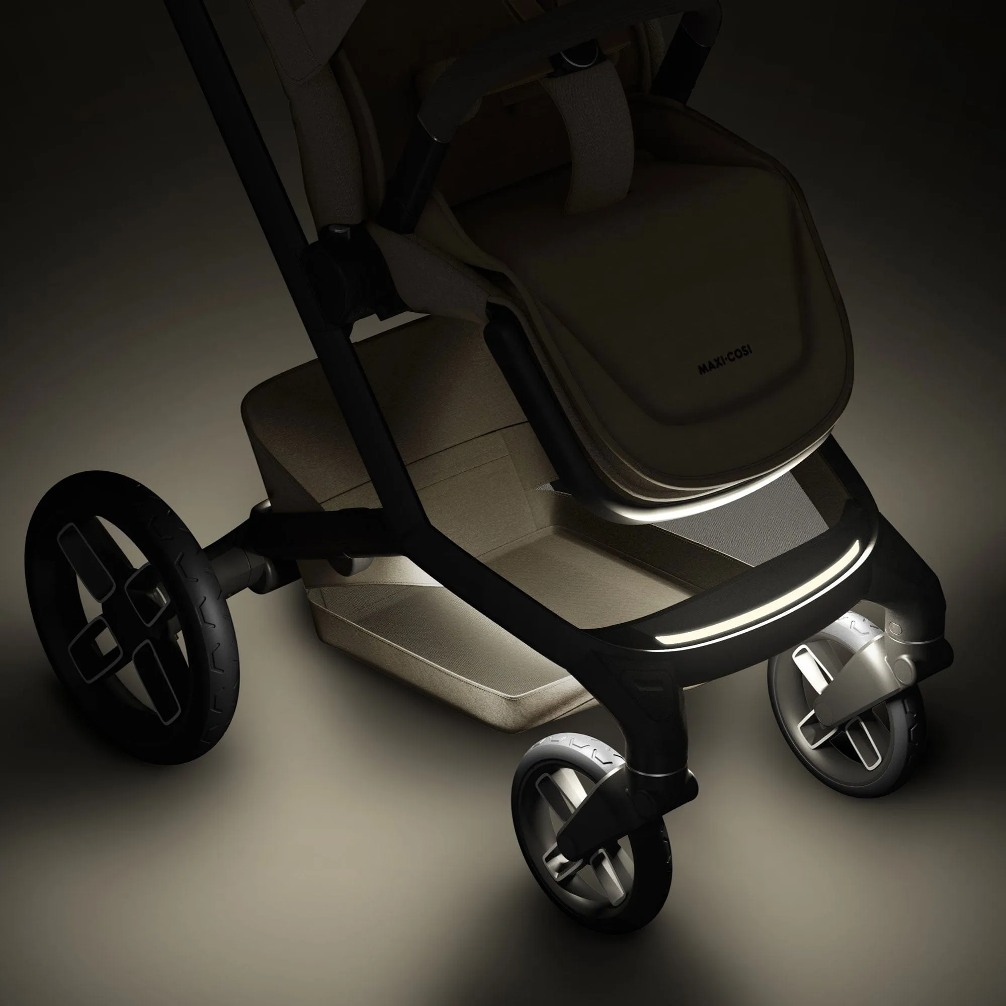 Maxi-Cosi FAME 10 Piece Premium Family 360 Pro Bundle in Twillic Truffle (Black Wheels)