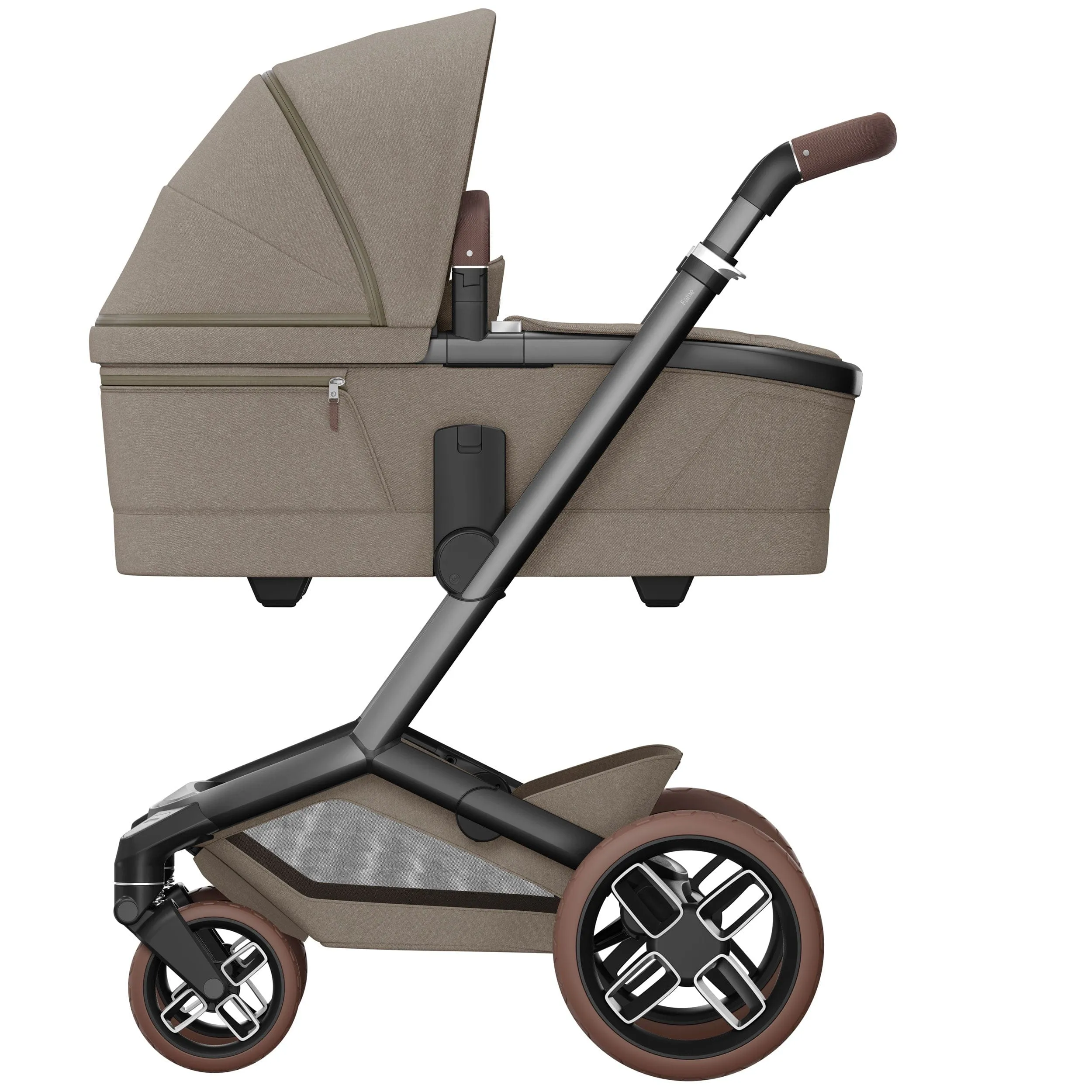 Maxi-Cosi FAME 10 Piece Premium Family 360 Pro Bundle in Twillic Truffle (Brown Wheels)