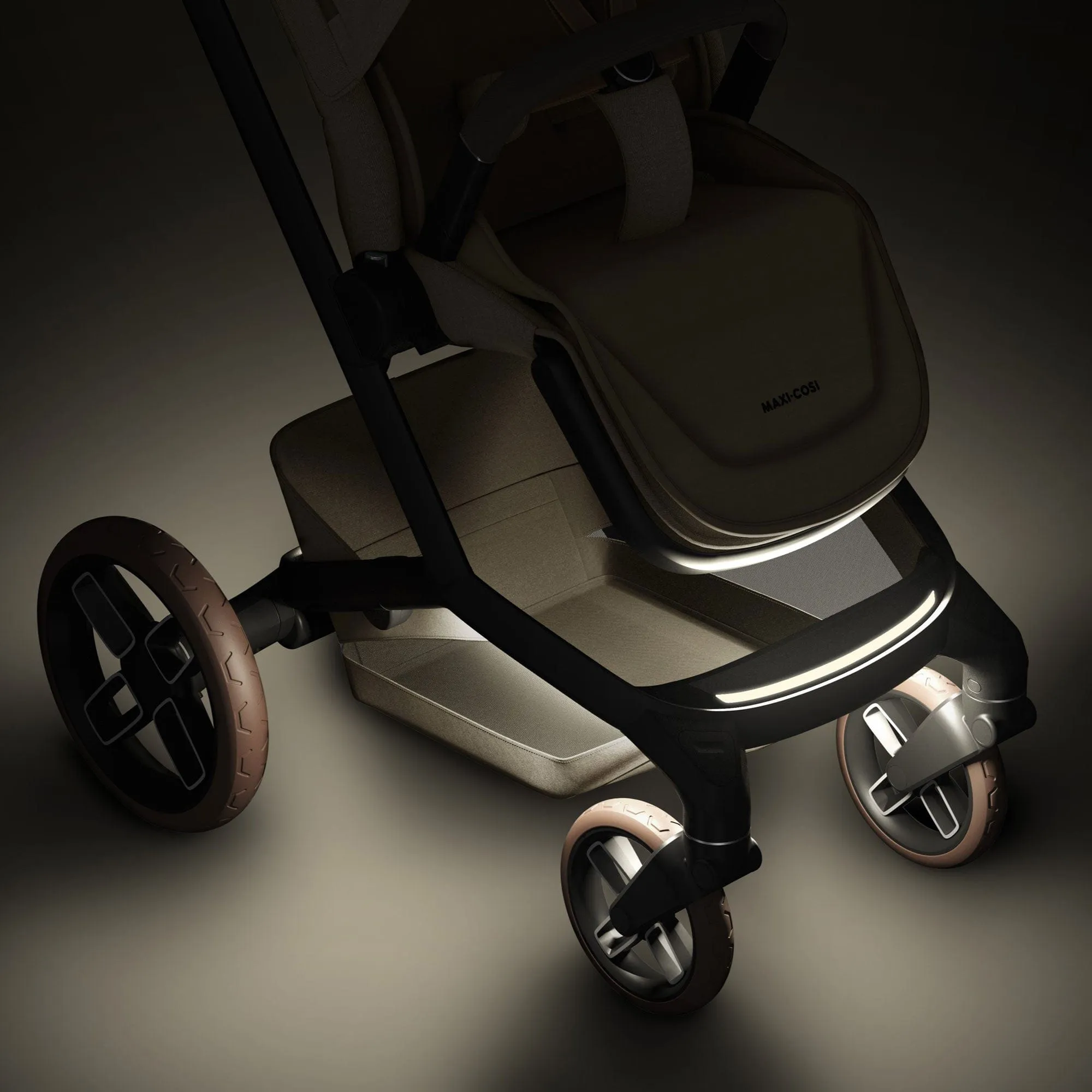 Maxi-Cosi FAME 10 Piece Premium Family 360 Pro Bundle in Twillic Truffle (Brown Wheels)