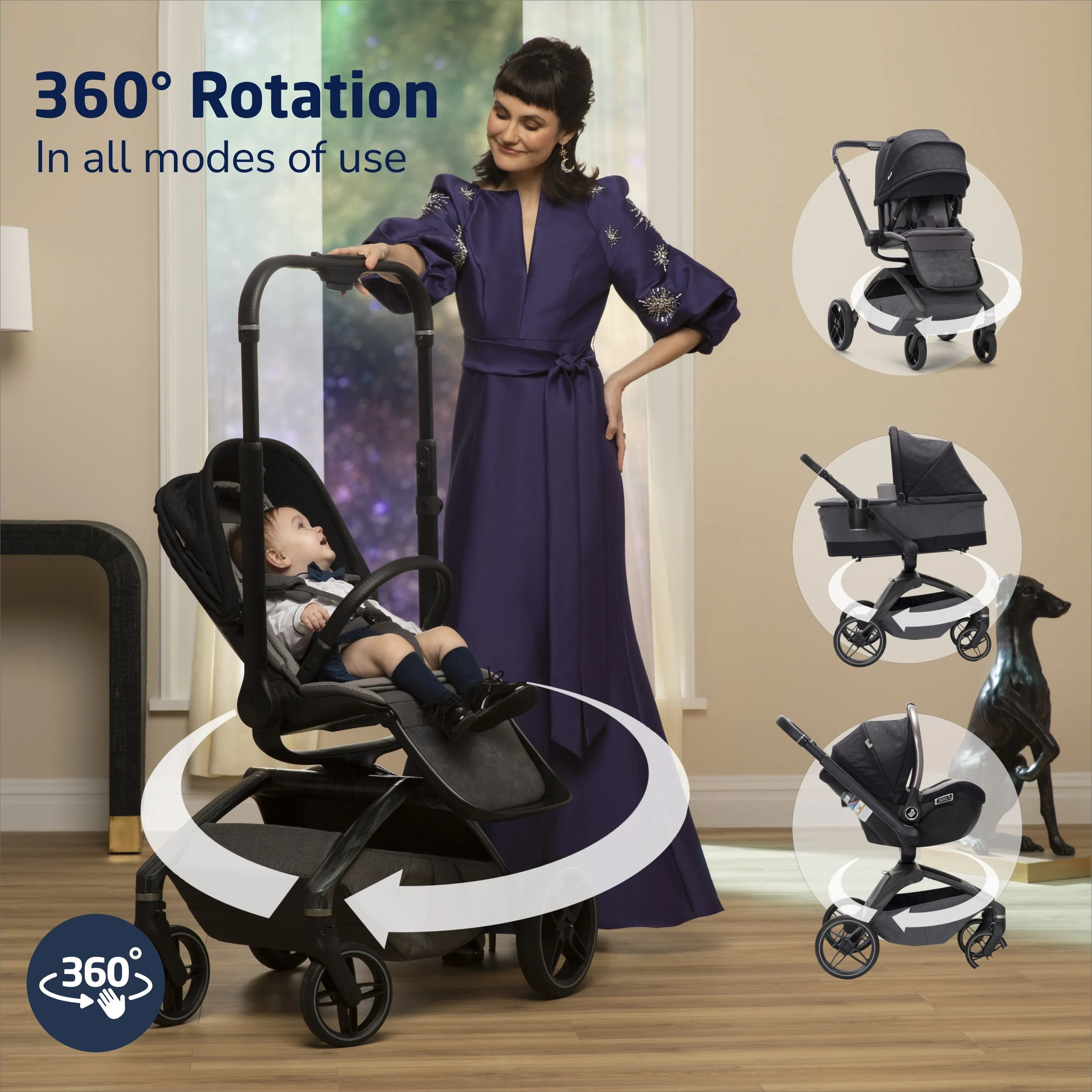 Maxi-Cosi Kindred Tana 360 Rotating Modular Stroller